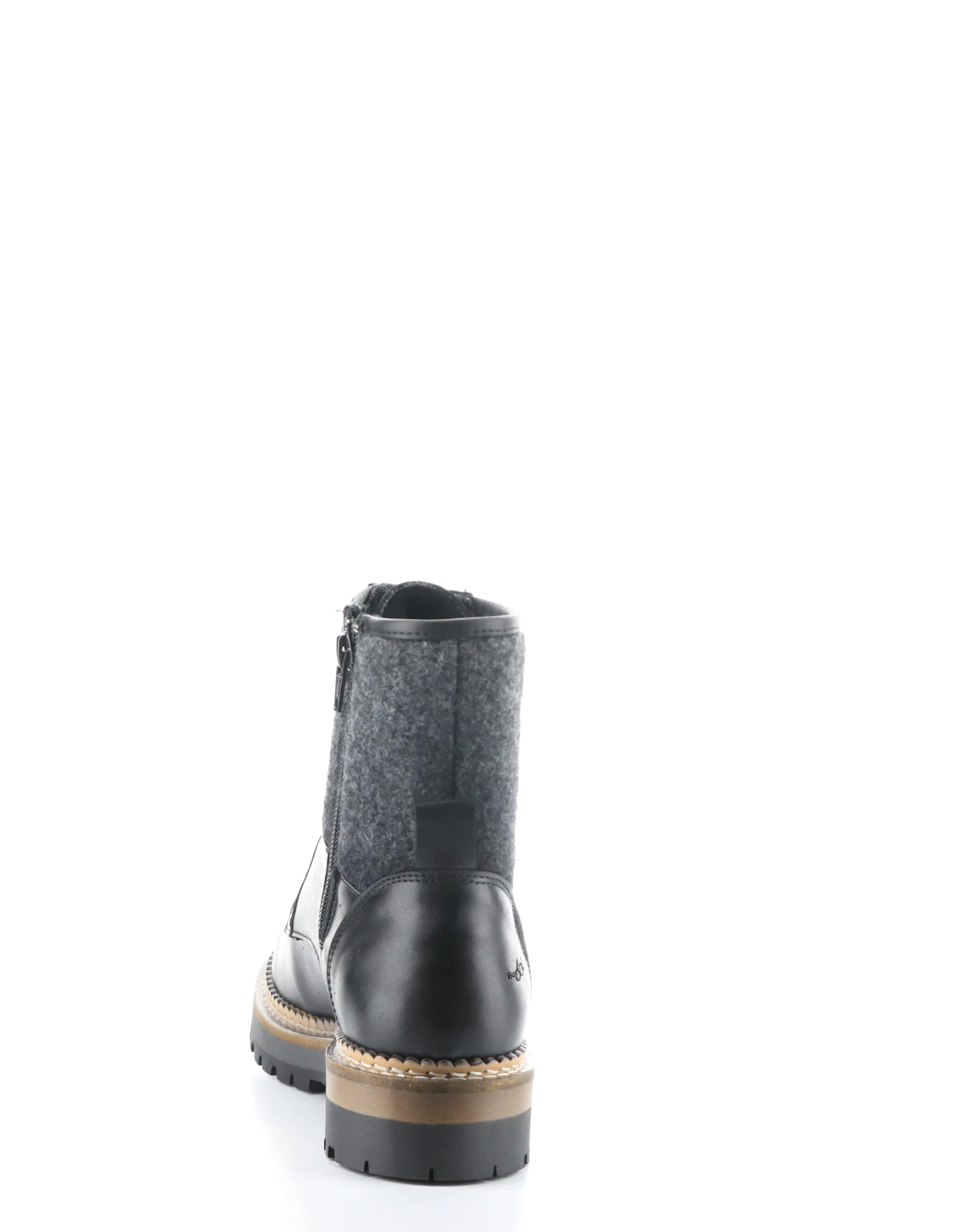 ASTRA BLACK/CINZA Round Toe Boots