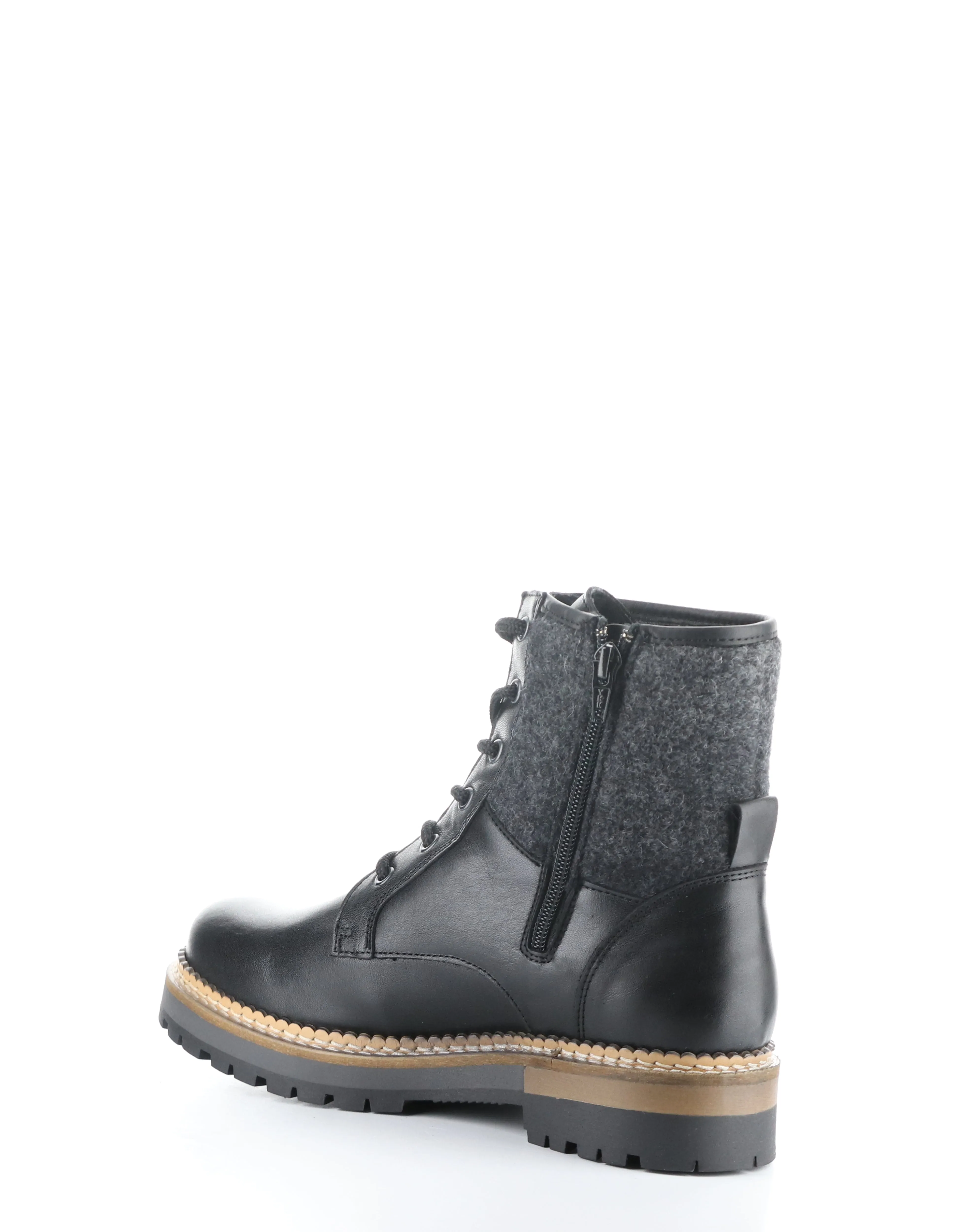 ASTRA BLACK/CINZA Round Toe Boots