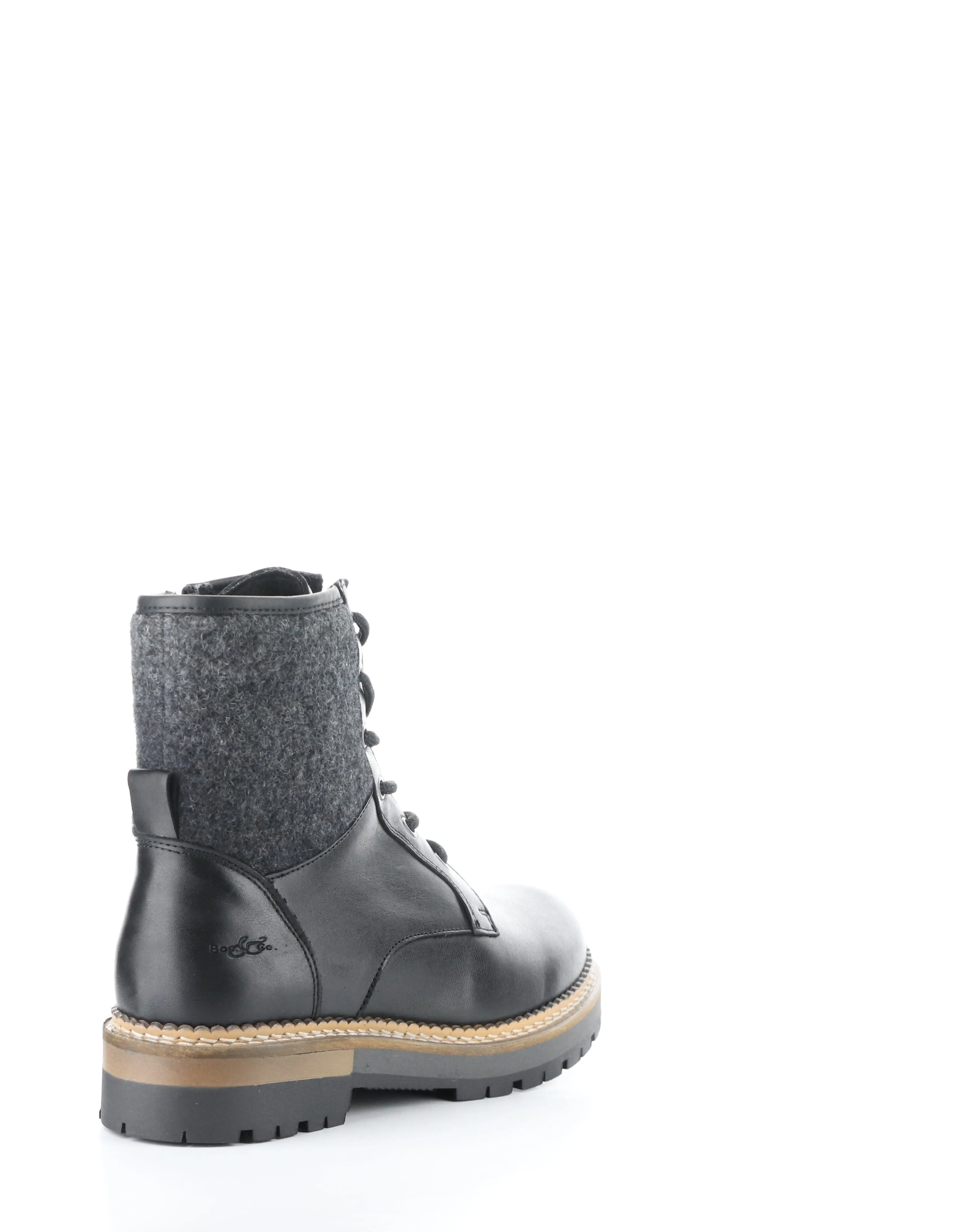 ASTRA BLACK/CINZA Round Toe Boots