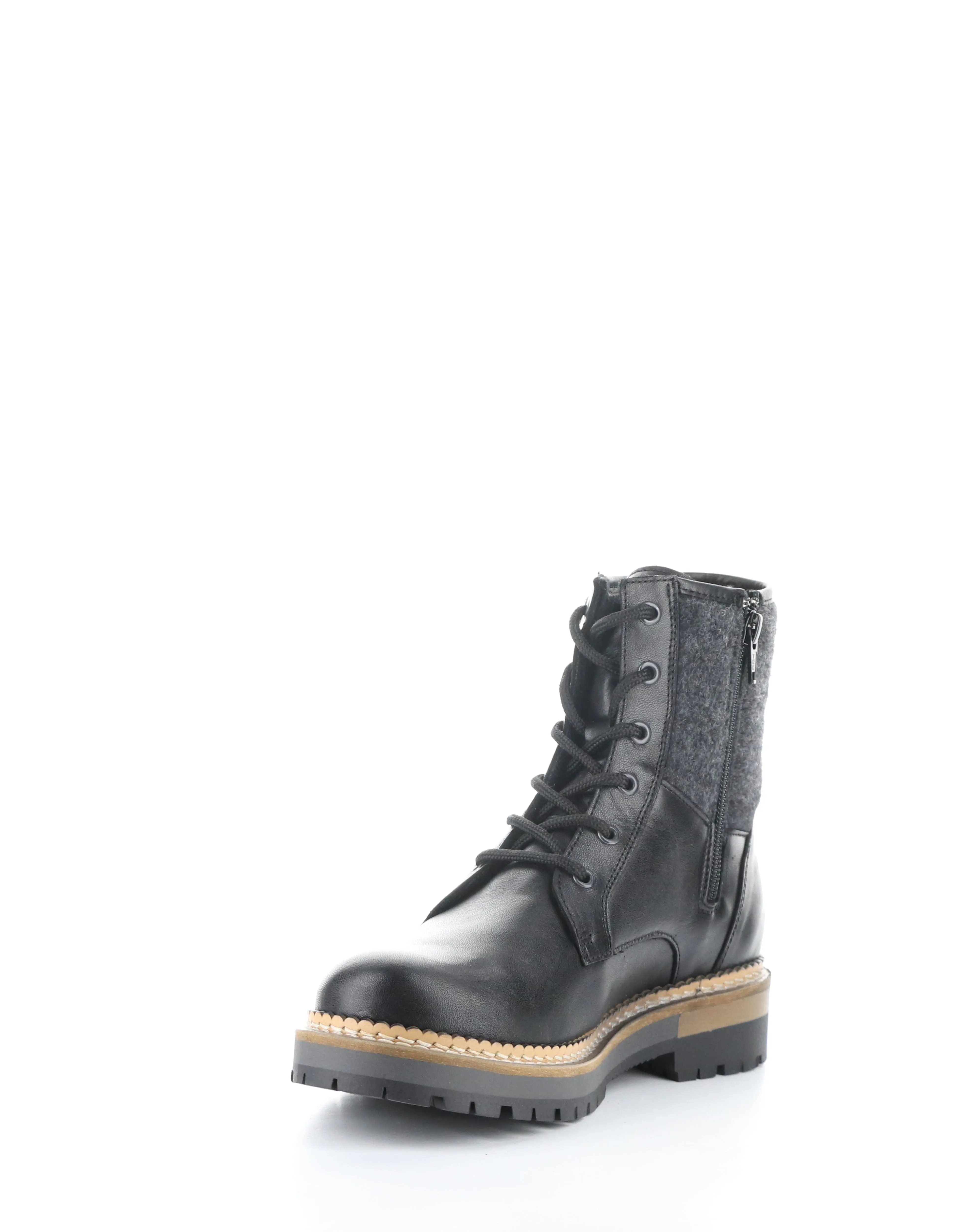 ASTRA BLACK/CINZA Round Toe Boots