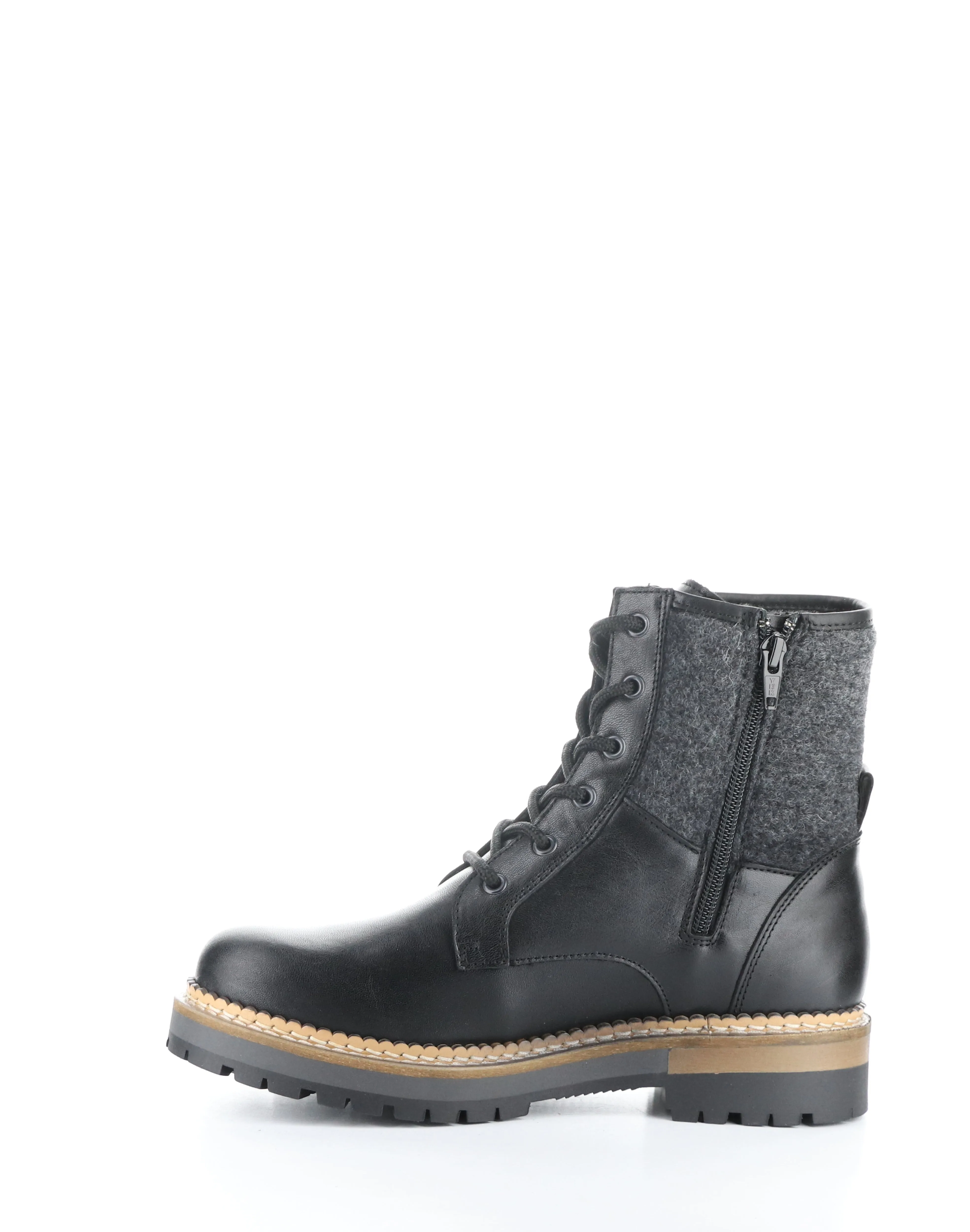 ASTRA BLACK/CINZA Round Toe Boots