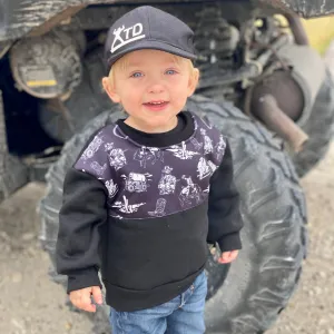 Black Outlaw Western Pullover (2T-5T)