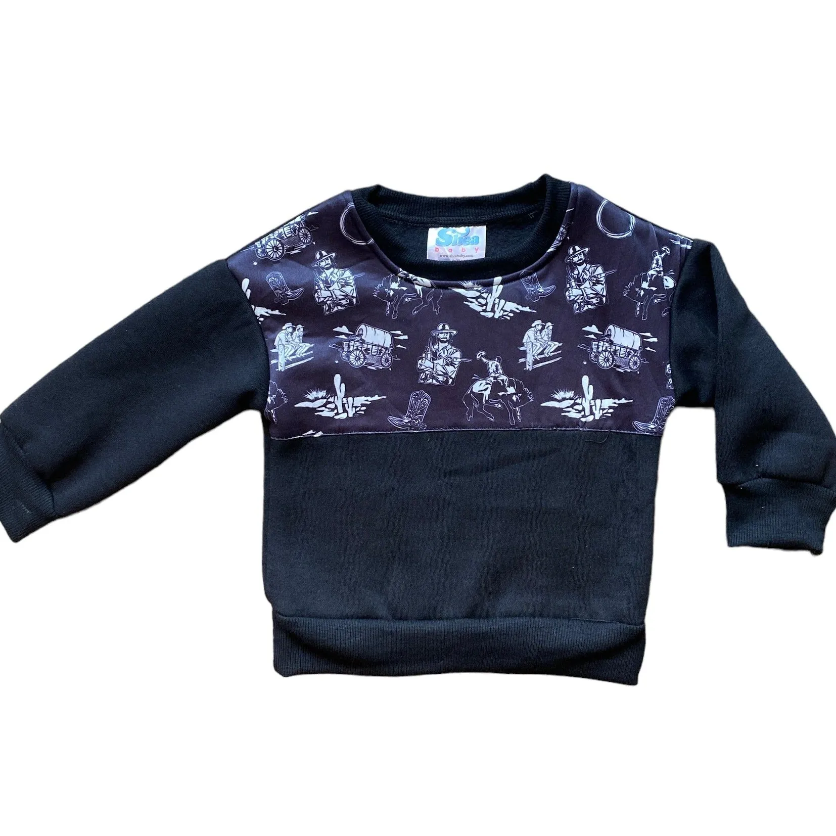 Black Outlaw Western Pullover (2T-5T)