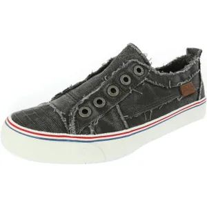 Blowfish Malibu Play Gray Hipster Smoked Twill Slip On Comfort Fashion Sneaker