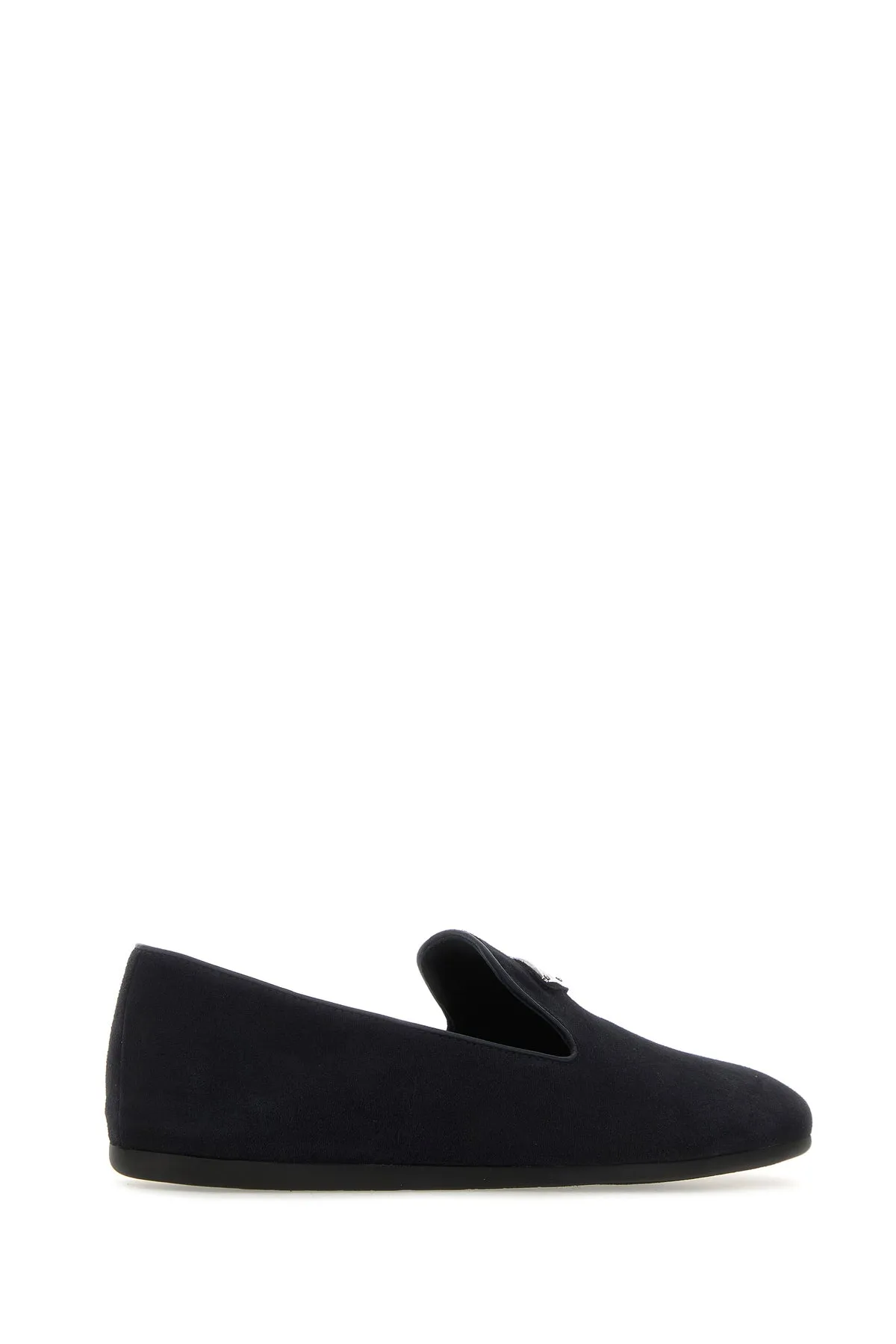 Blue suede loafers
