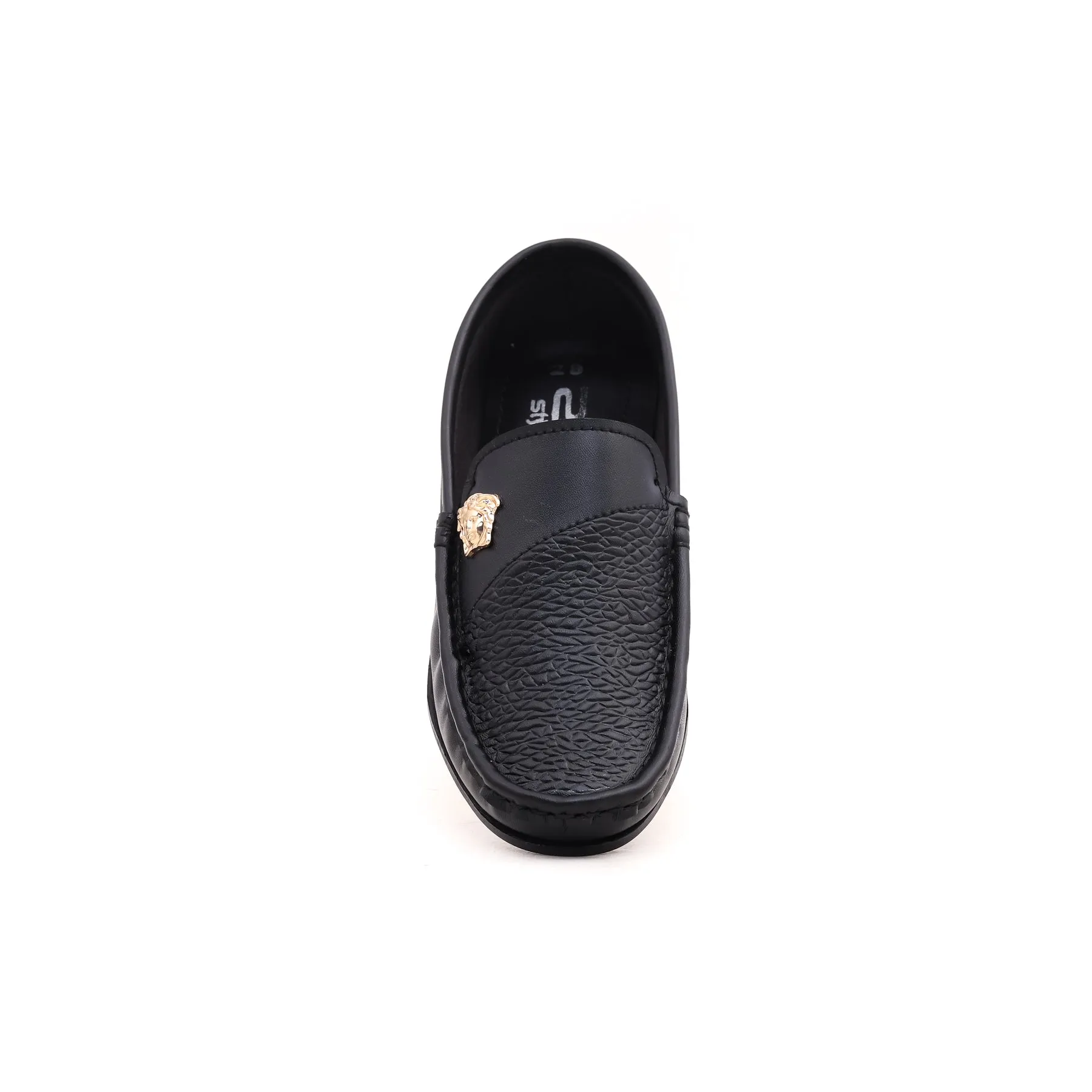 Boys Black Formal Moccasin KD0417