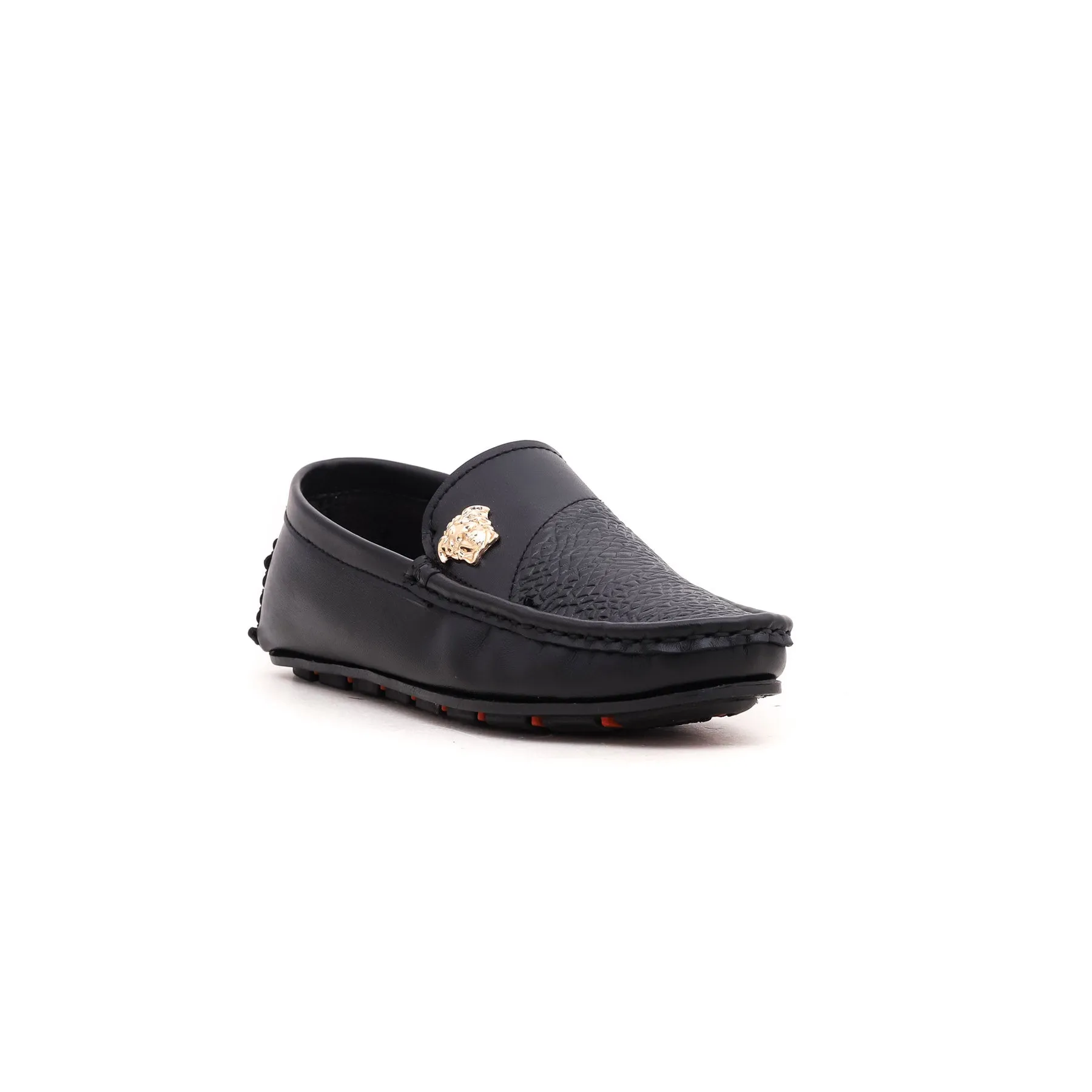 Boys Black Formal Moccasin KD0417