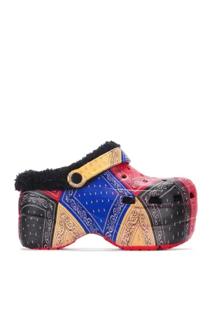 Cape Robbin Gardener-3 Platform Clogs Fashion Comfortable Slippers MULTI PRINT