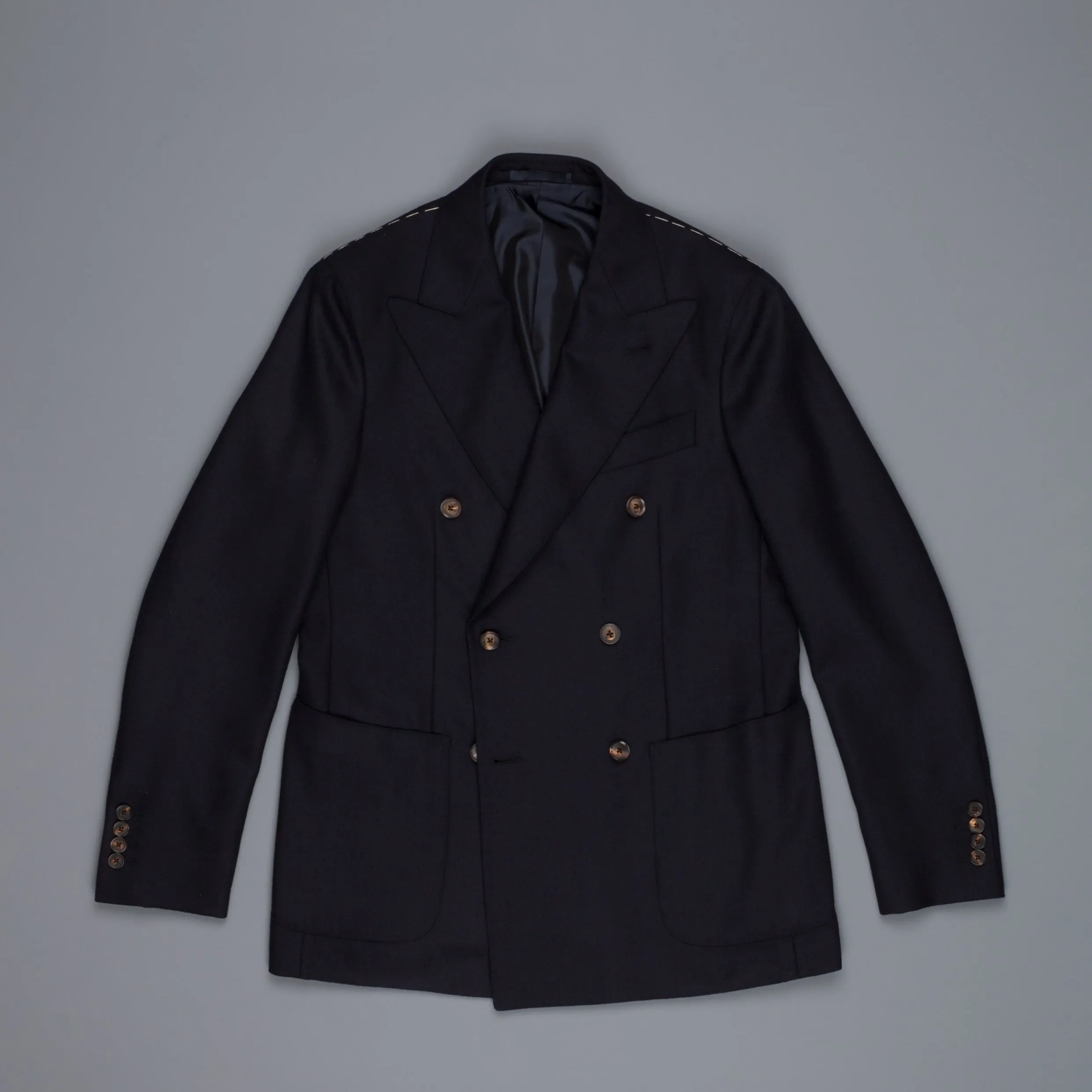 Caruso Aida drop 8 herringbone wool jacket