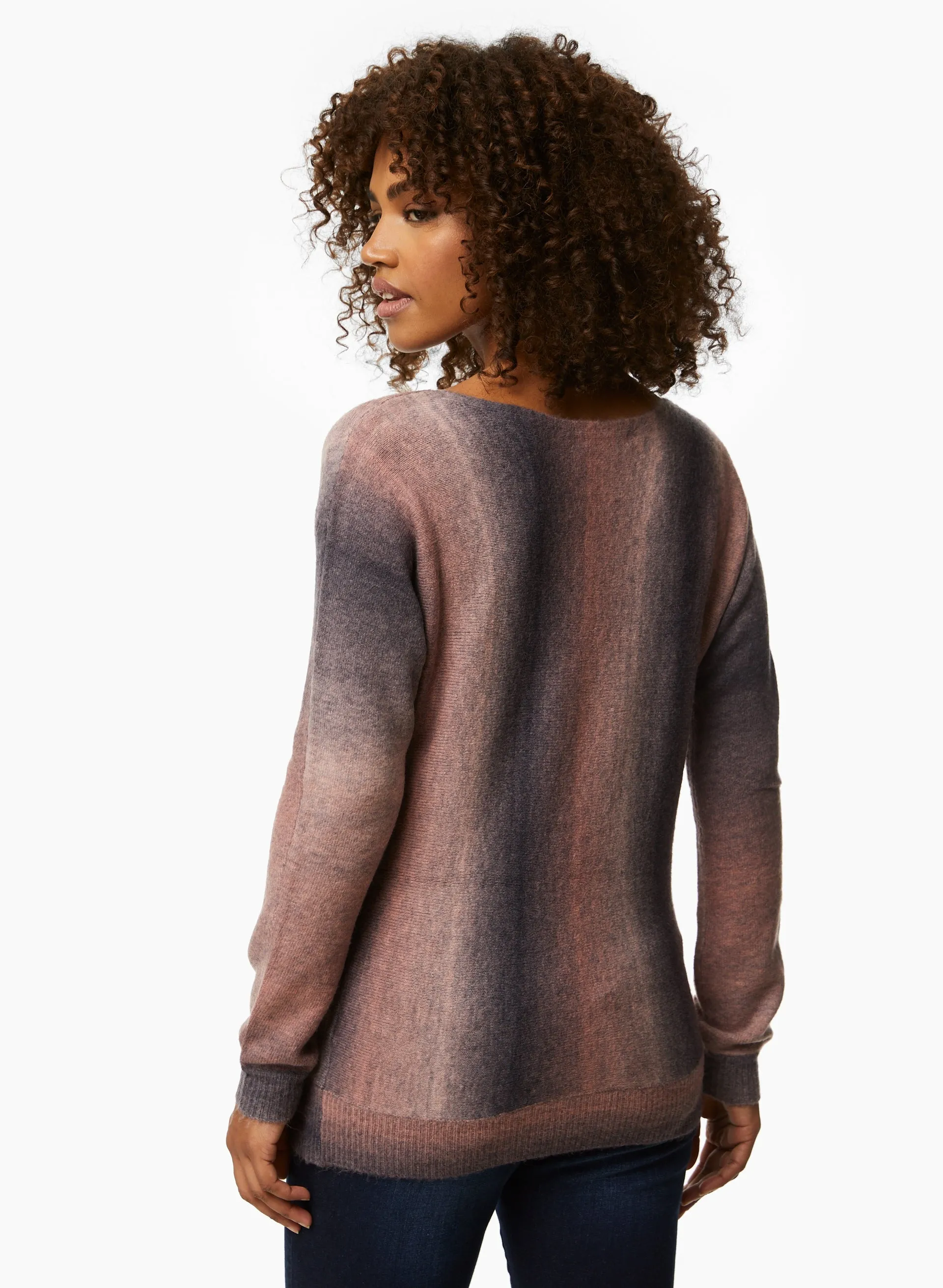 Charlie B - Ombré Boat Neck Sweater