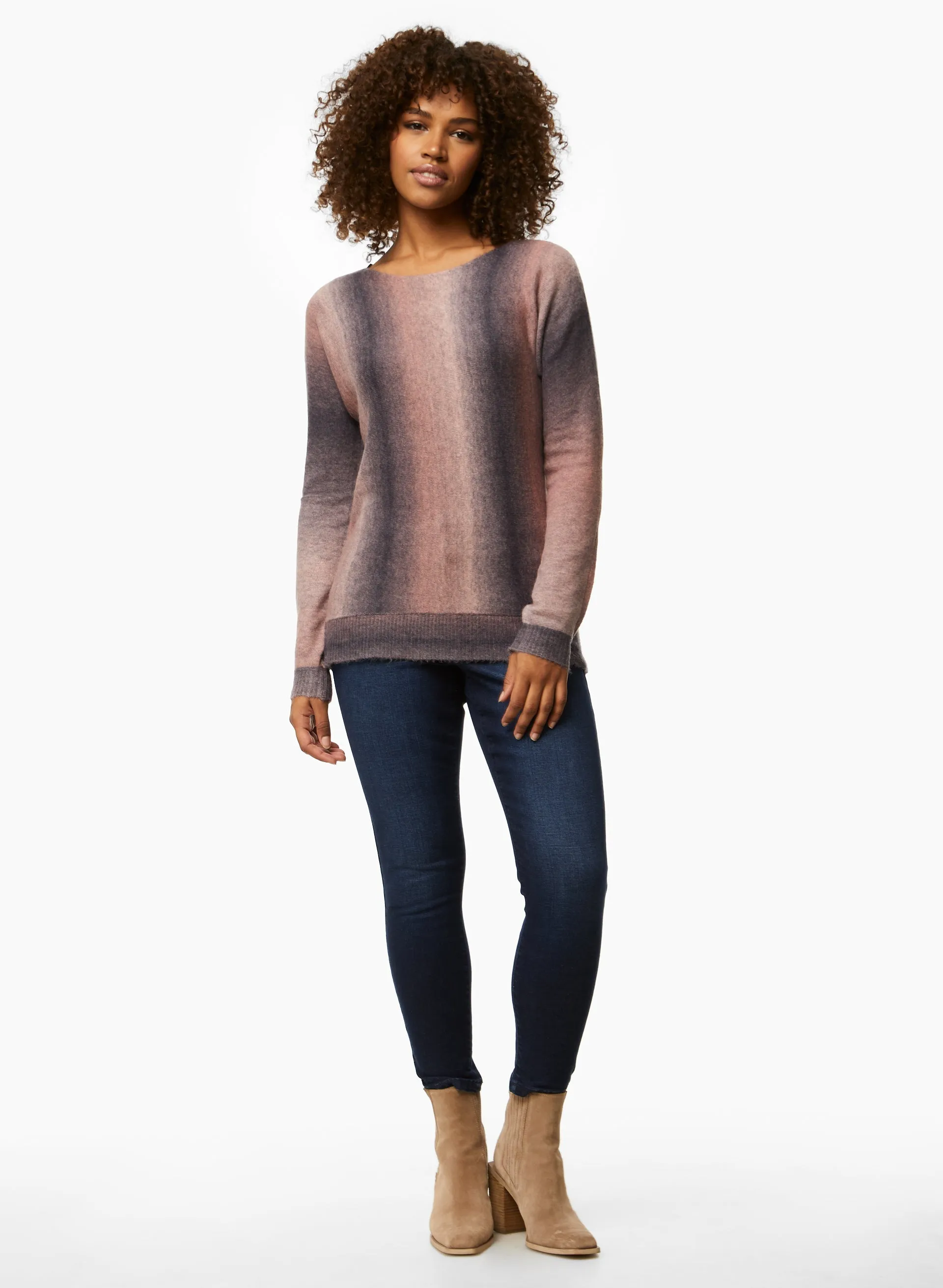 Charlie B - Ombré Boat Neck Sweater