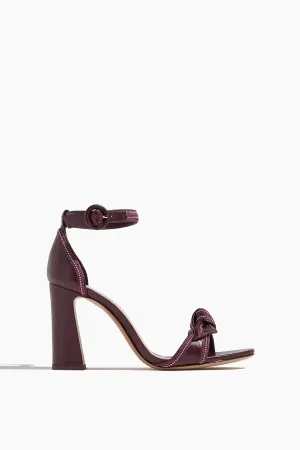 Clarita Metal Embroidery Heel in Cherry Lacquer