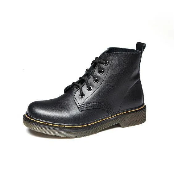 Couples British Trend Leather Martin Boots