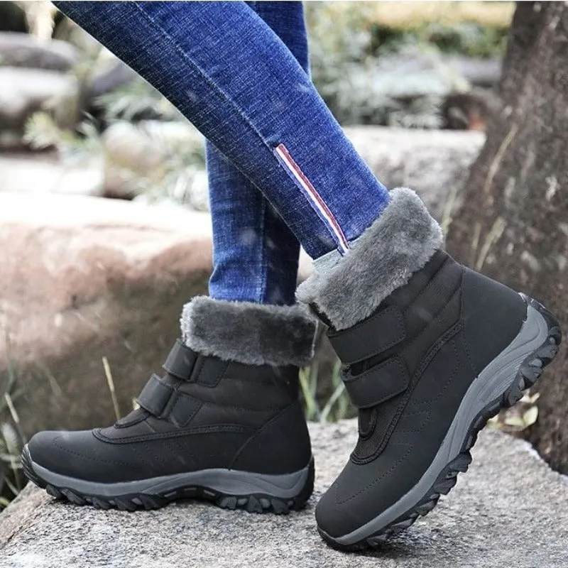 Cuzcare Orthopedic Boots For Women Thick Fur Waterproof Cozy Padded Outdoor Boots