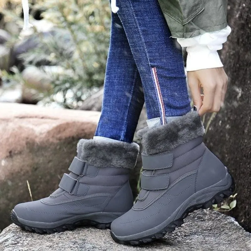 Cuzcare Orthopedic Boots For Women Thick Fur Waterproof Cozy Padded Outdoor Boots