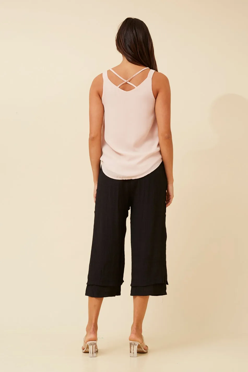 DAMIANA BUTTON DETAIL CULOTTES