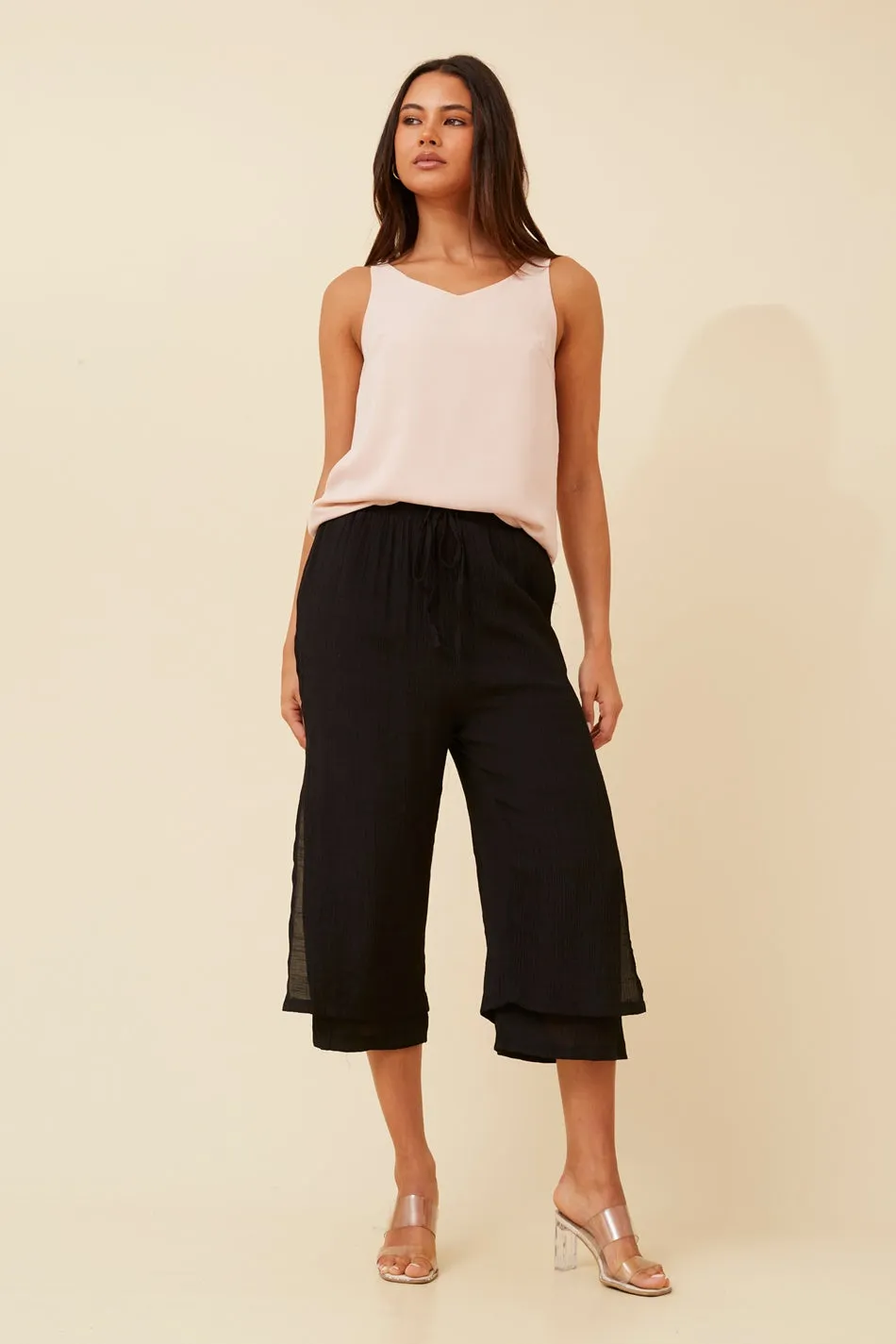 DAMIANA BUTTON DETAIL CULOTTES