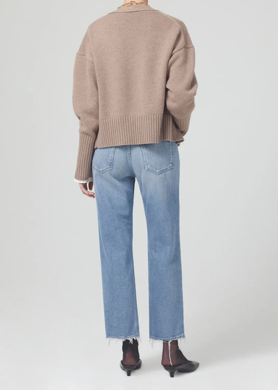 Emery Crop Relaxed Straight in Crescent