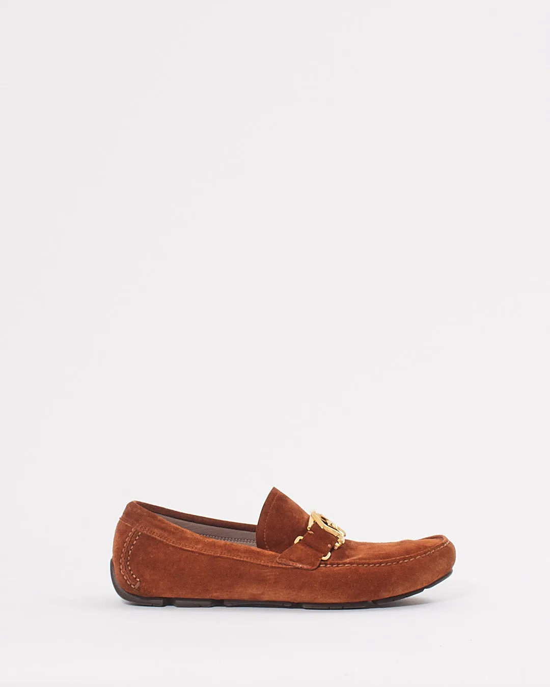 Ferragamo Brown Suede Men's Loafers - 8.5