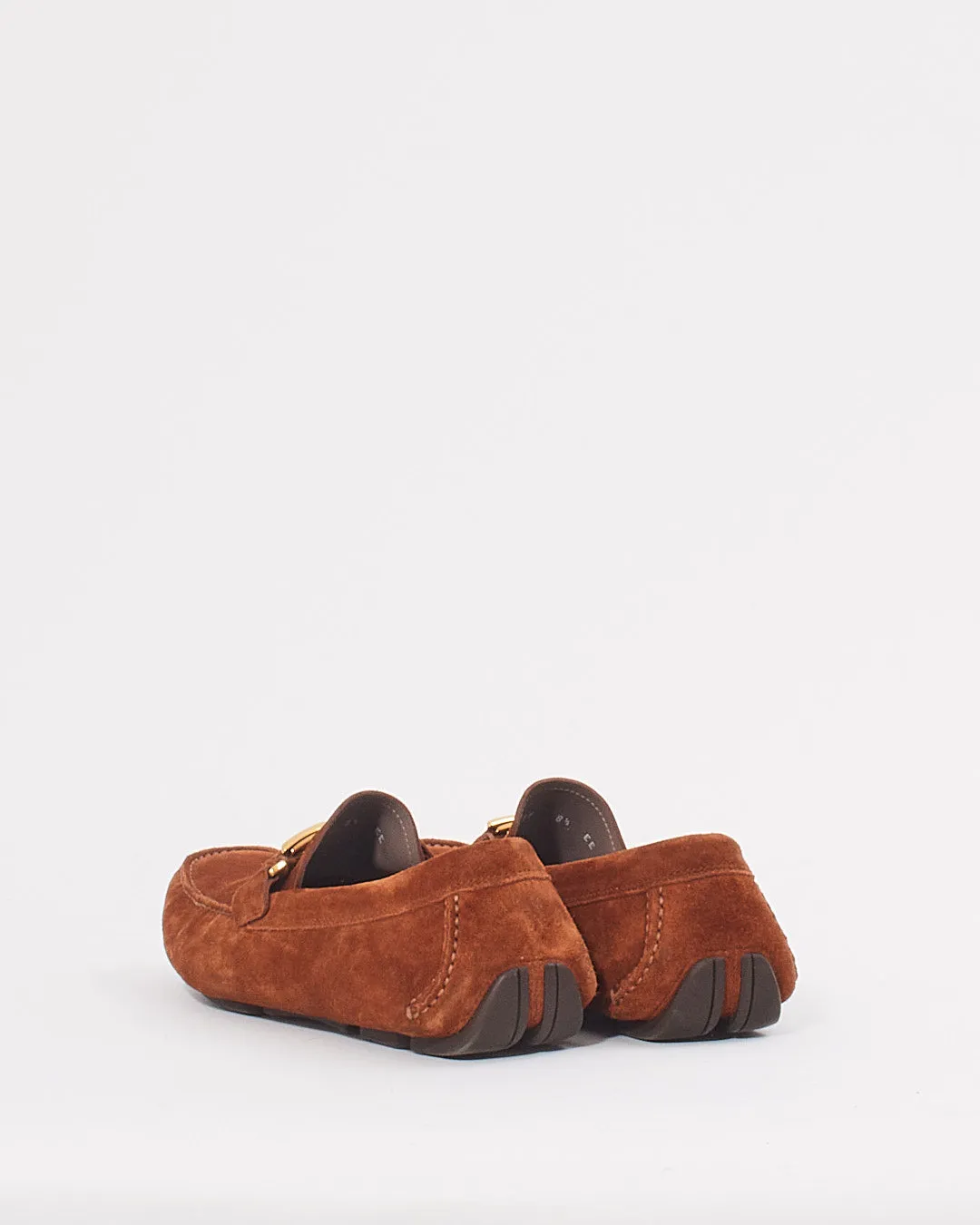 Ferragamo Brown Suede Men's Loafers - 8.5