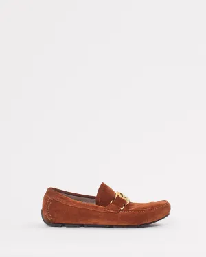 Ferragamo Brown Suede Men's Loafers - 8.5
