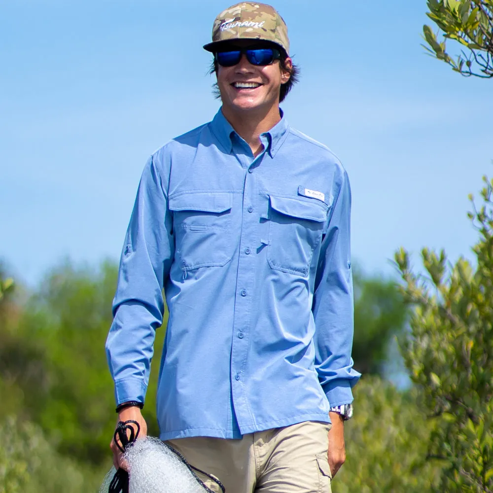 Flats V Men's Long Sleeve Shirt Featuring BloodGuard Plus