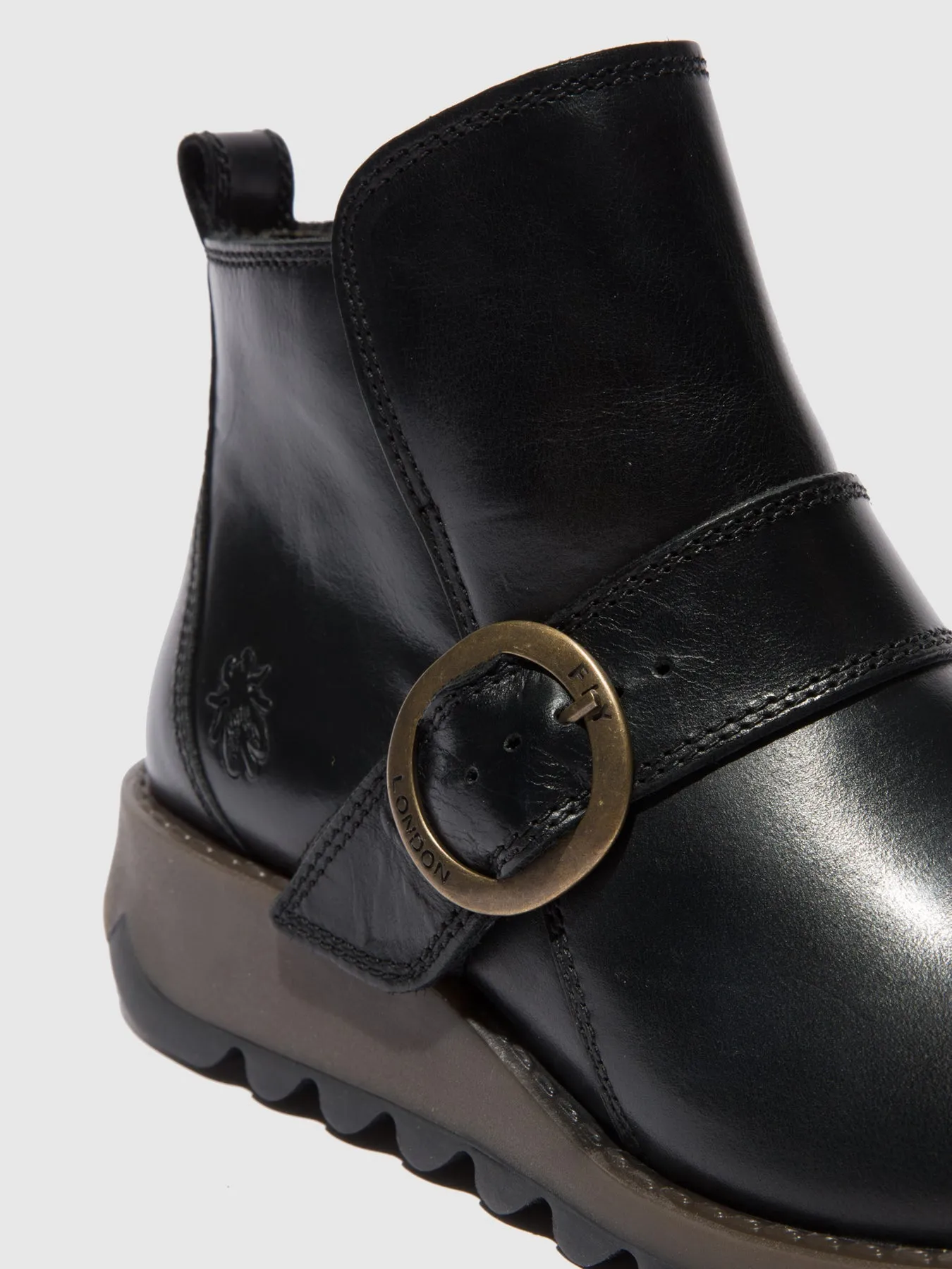 Fly London Womens SIAS812FLY Leather Ankle Boot - Black