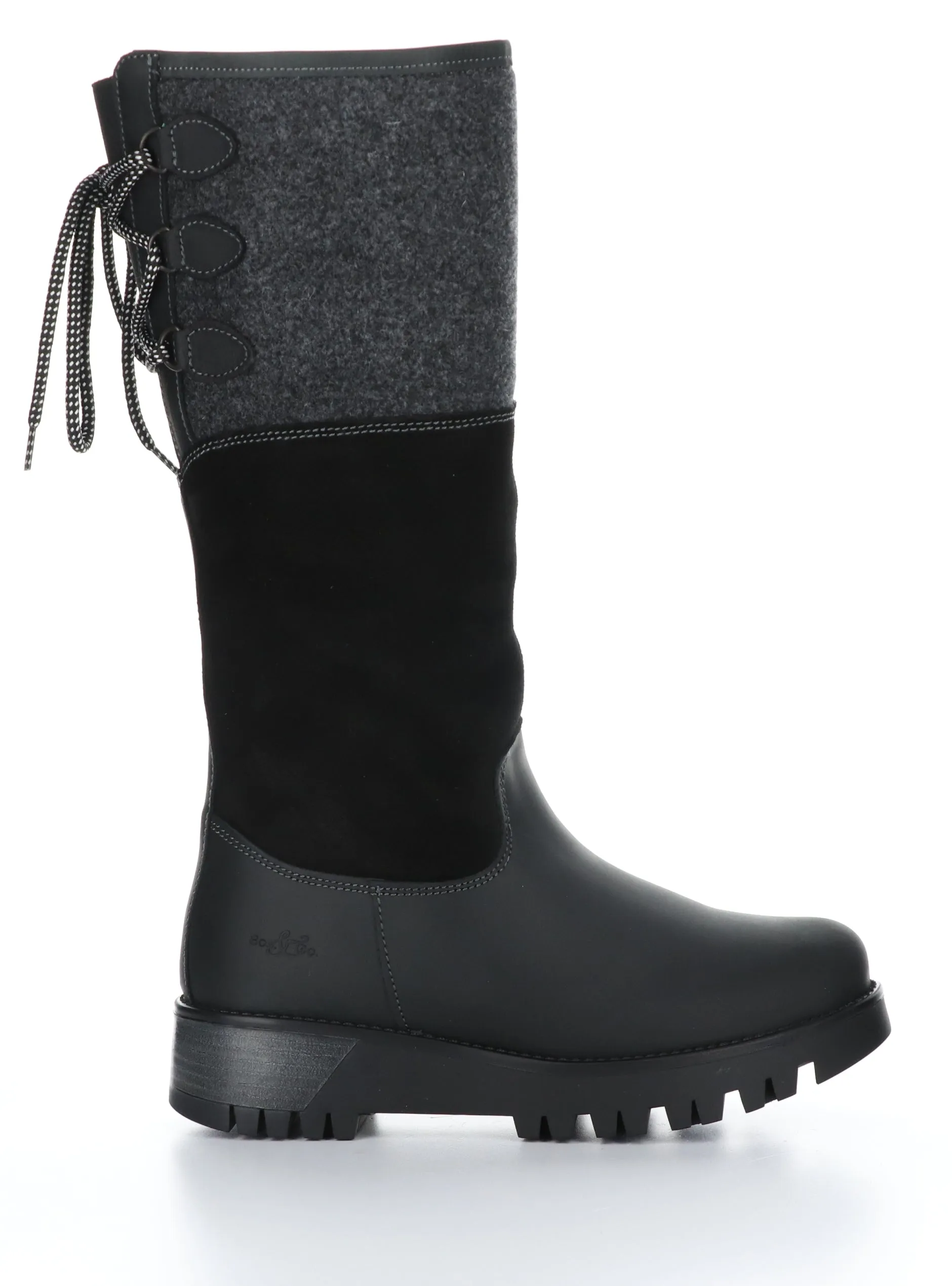GOOSE PRIMA Black/Black Zip Up Boots