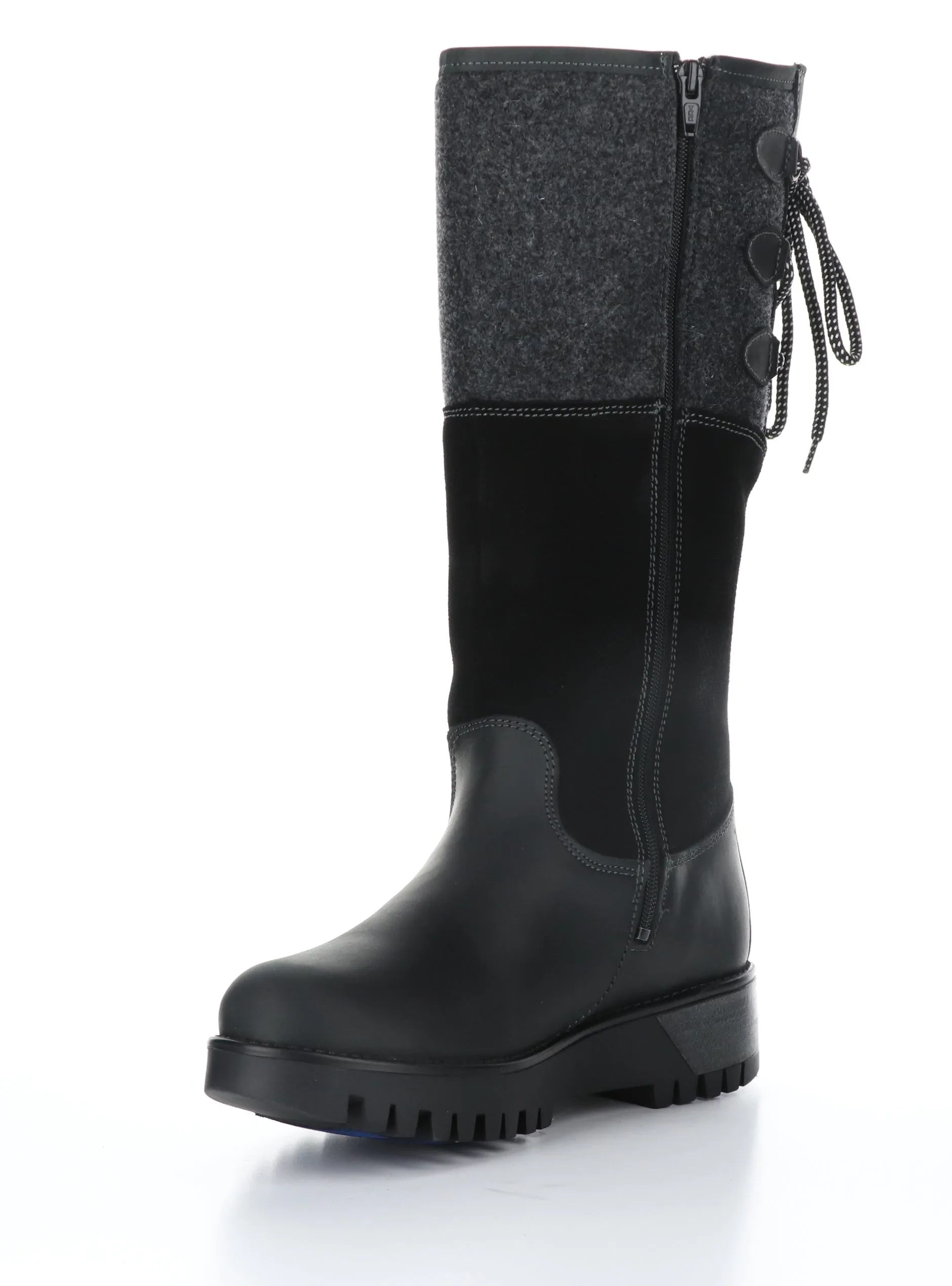 GOOSE PRIMA Black/Black Zip Up Boots