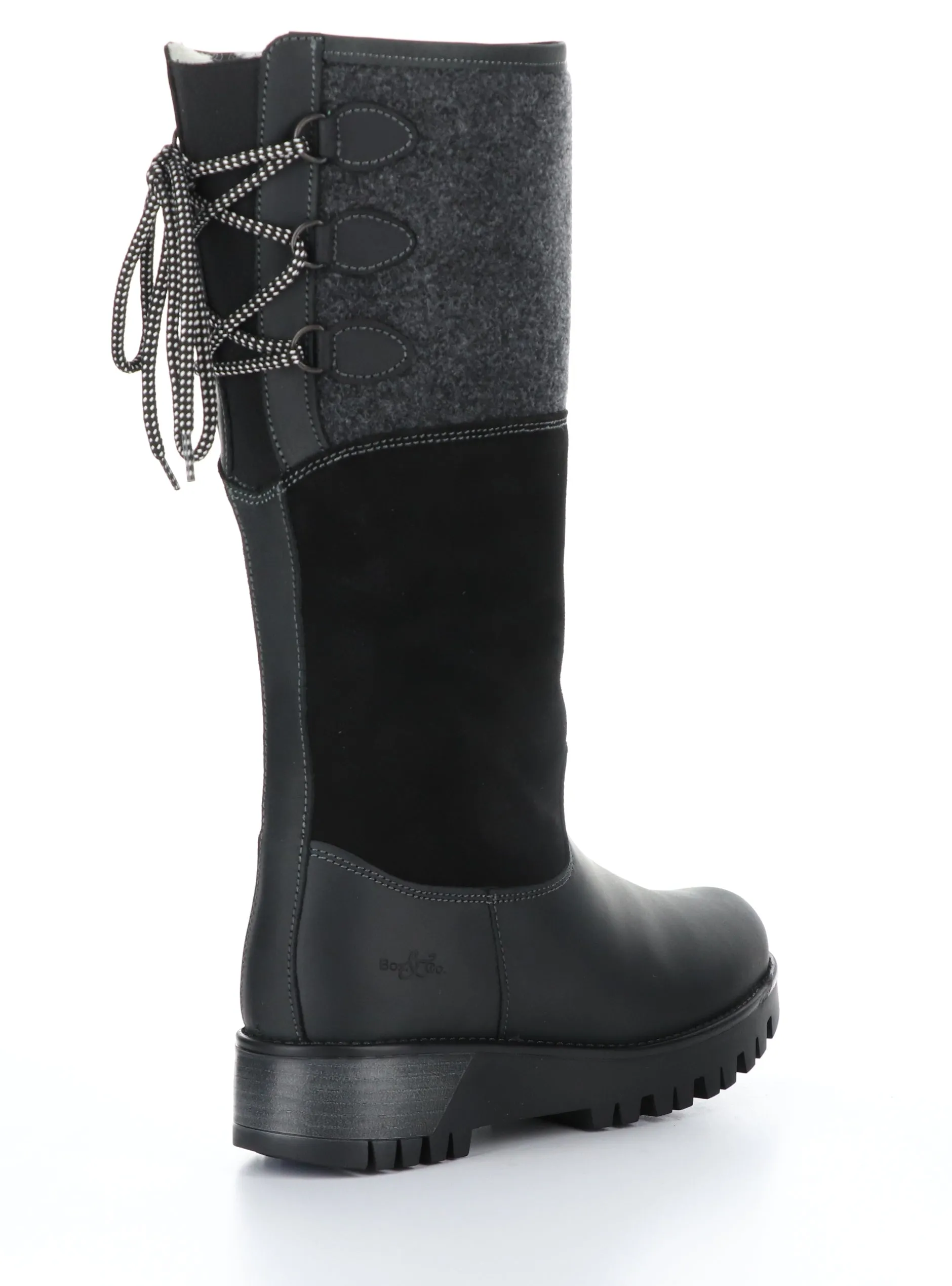 GOOSE PRIMA Black/Black Zip Up Boots