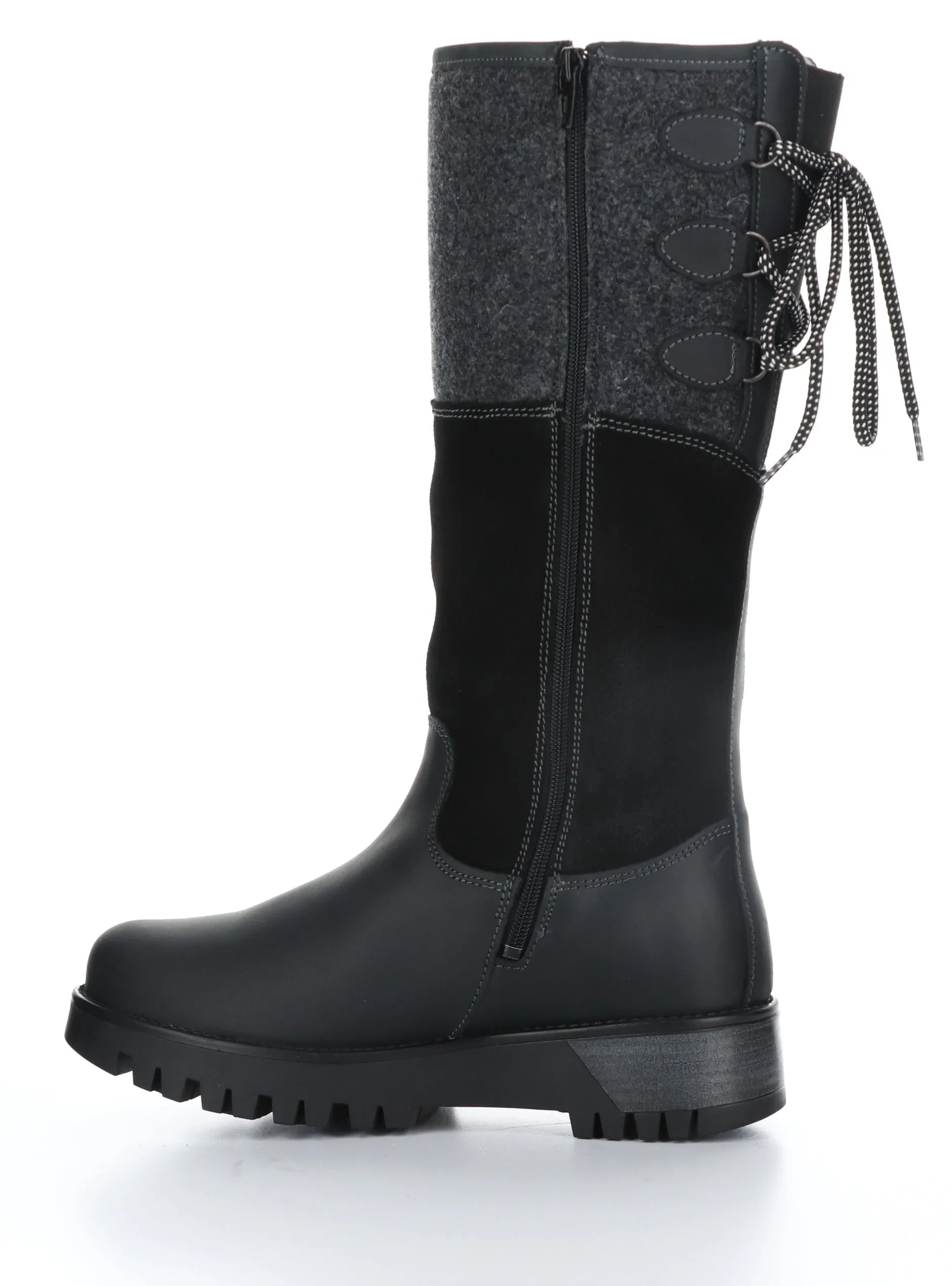 GOOSE PRIMA Black/Black Zip Up Boots