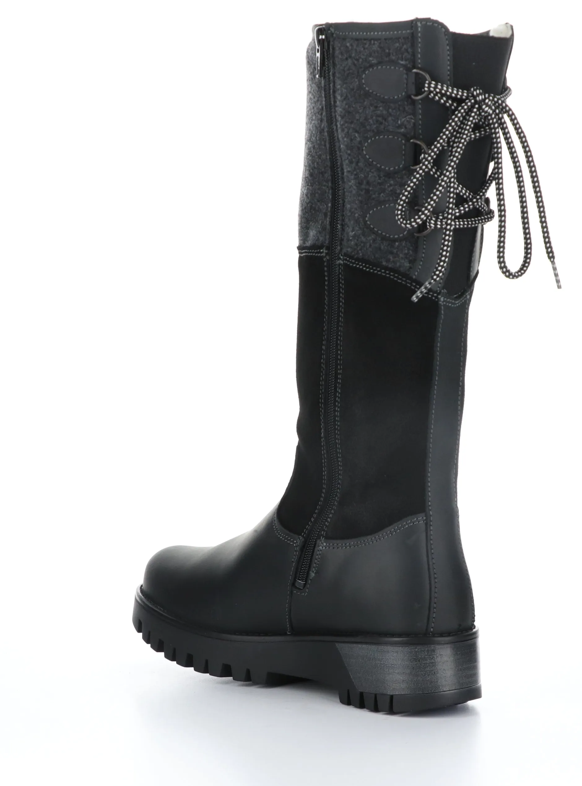 GOOSE PRIMA Black/Black Zip Up Boots