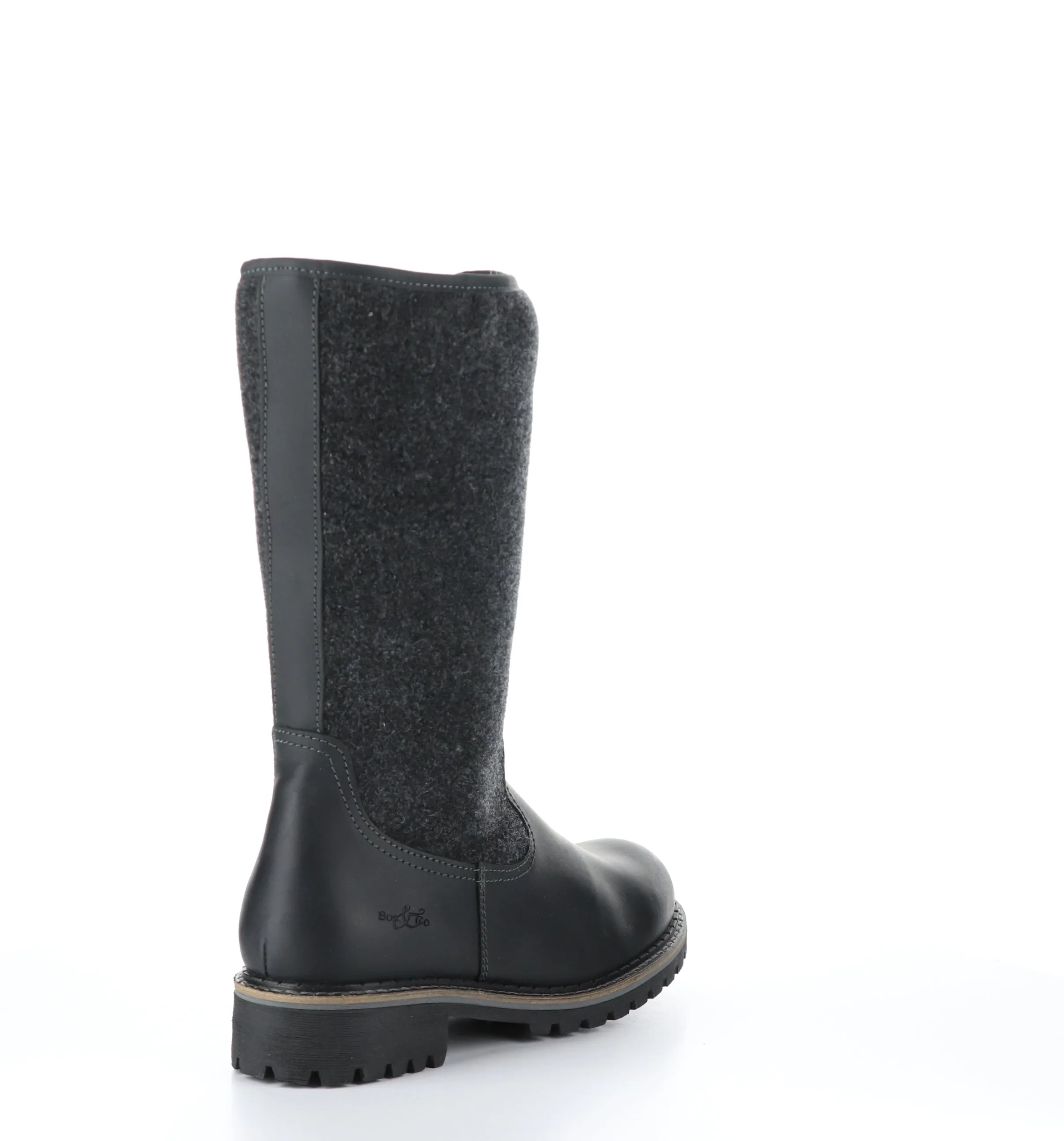 HANAH Black Round Toe Boots