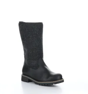 HANAH Black Round Toe Boots