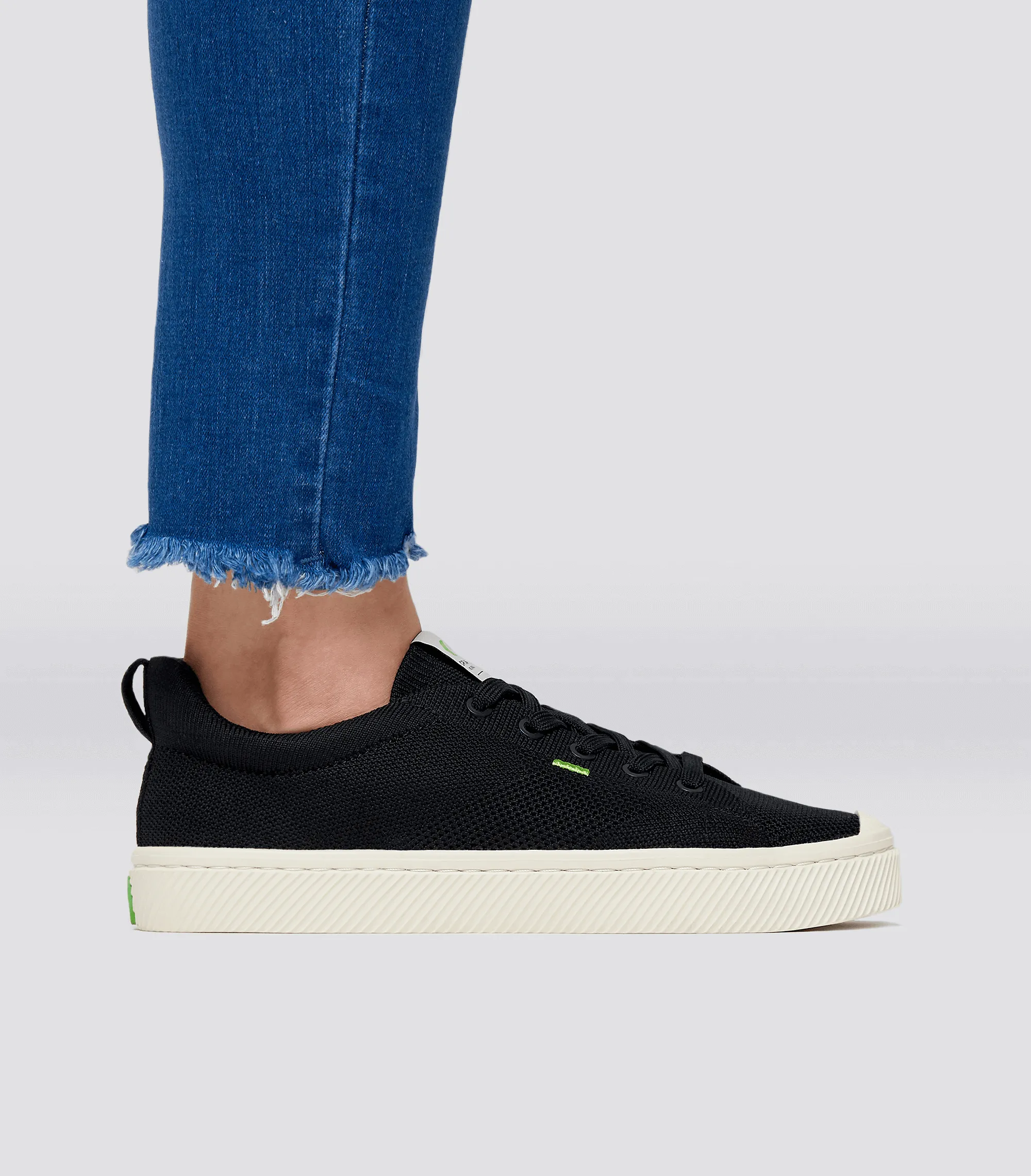 IBI Low Black Knit Sneaker Women