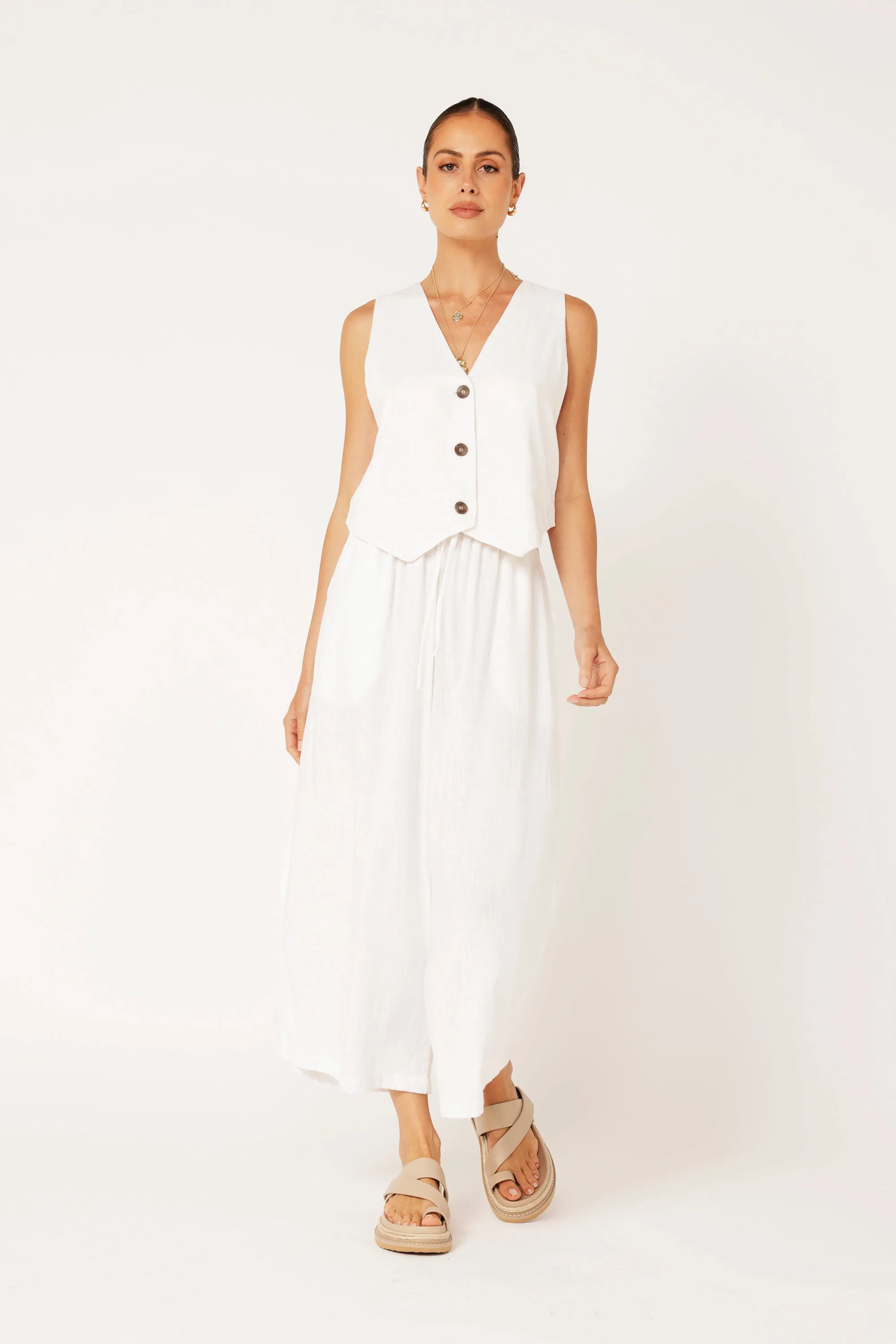 Island Pant | Off White | Linen Viscose