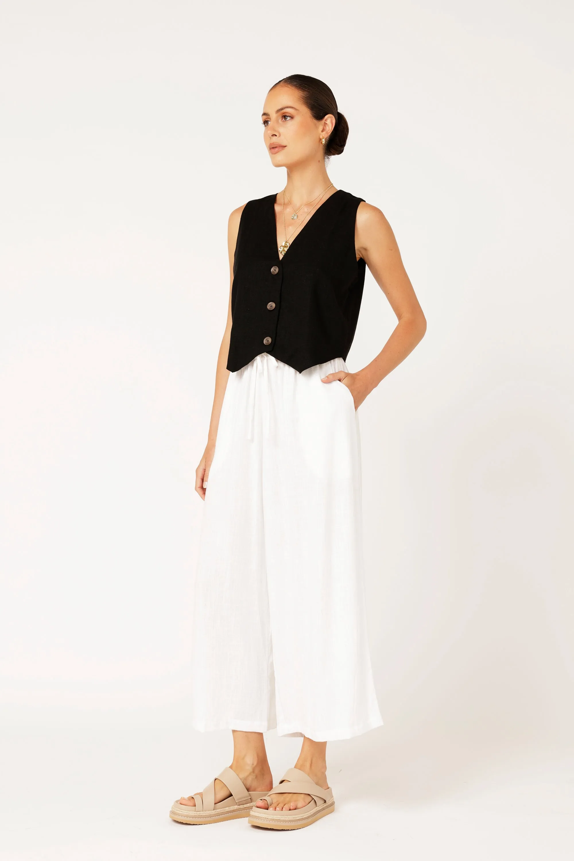 Island Pant | Off White | Linen Viscose