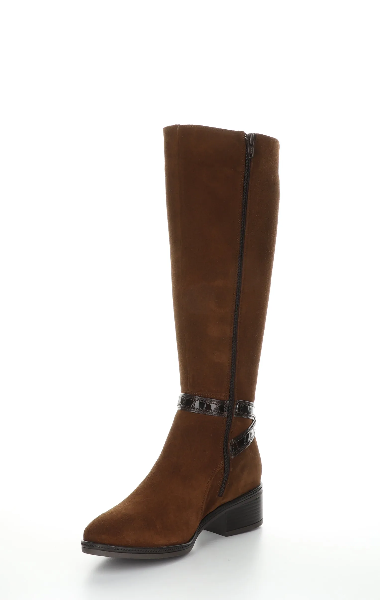 JADE Nut/Dk Brown Zip Up Boots