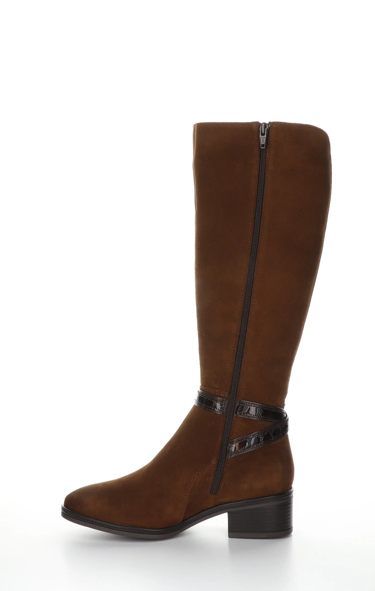 JADE Nut/Dk Brown Zip Up Boots