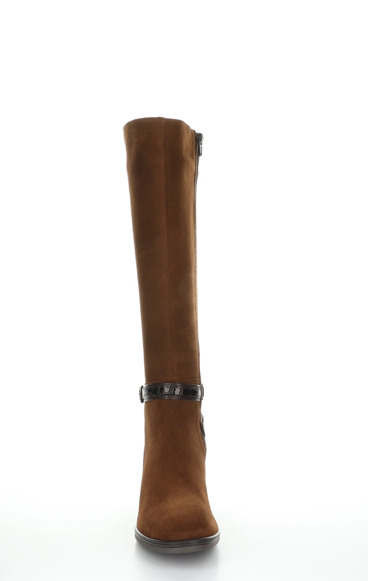 JADE Nut/Dk Brown Zip Up Boots