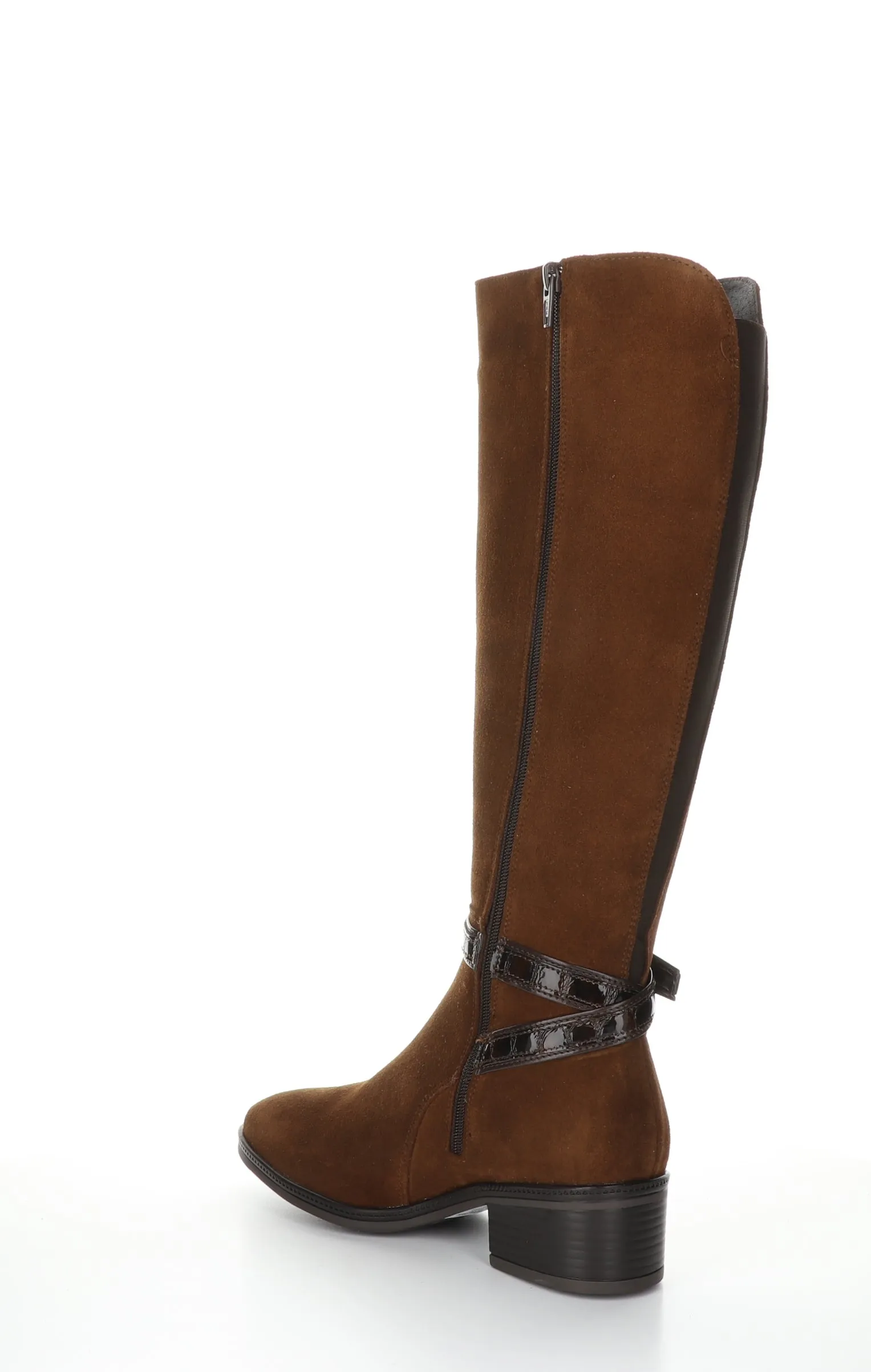 JADE Nut/Dk Brown Zip Up Boots