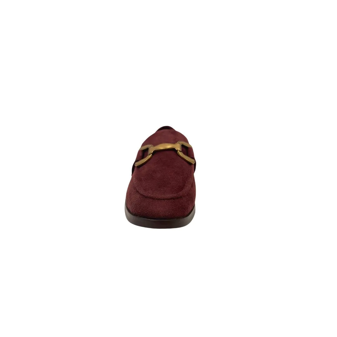 Kid Suede Loafers Burgundy