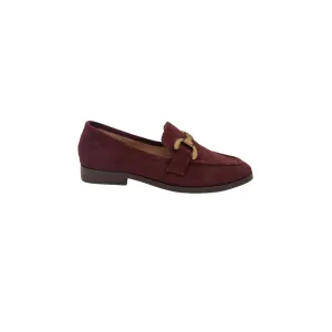 Kid Suede Loafers Burgundy