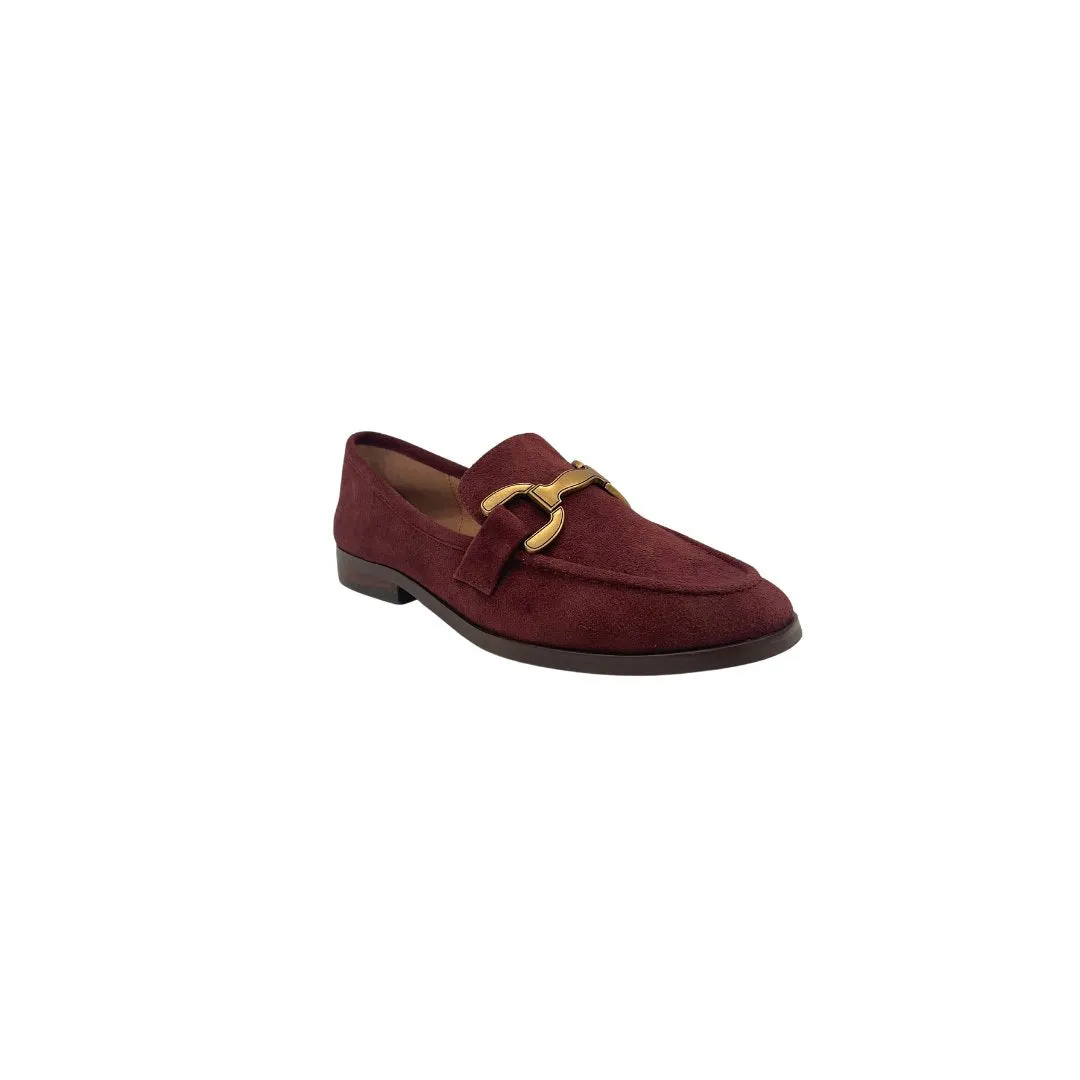 Kid Suede Loafers Burgundy