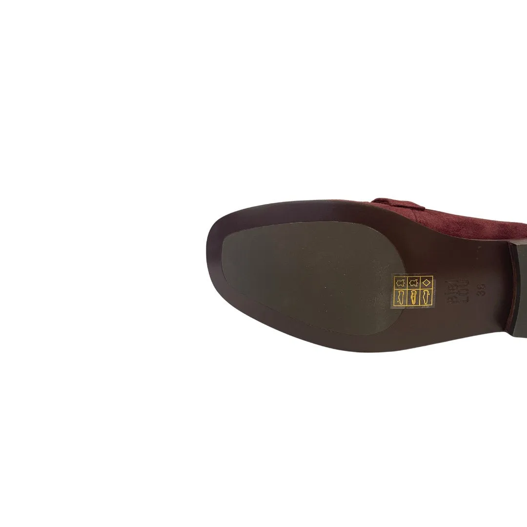 Kid Suede Loafers Burgundy