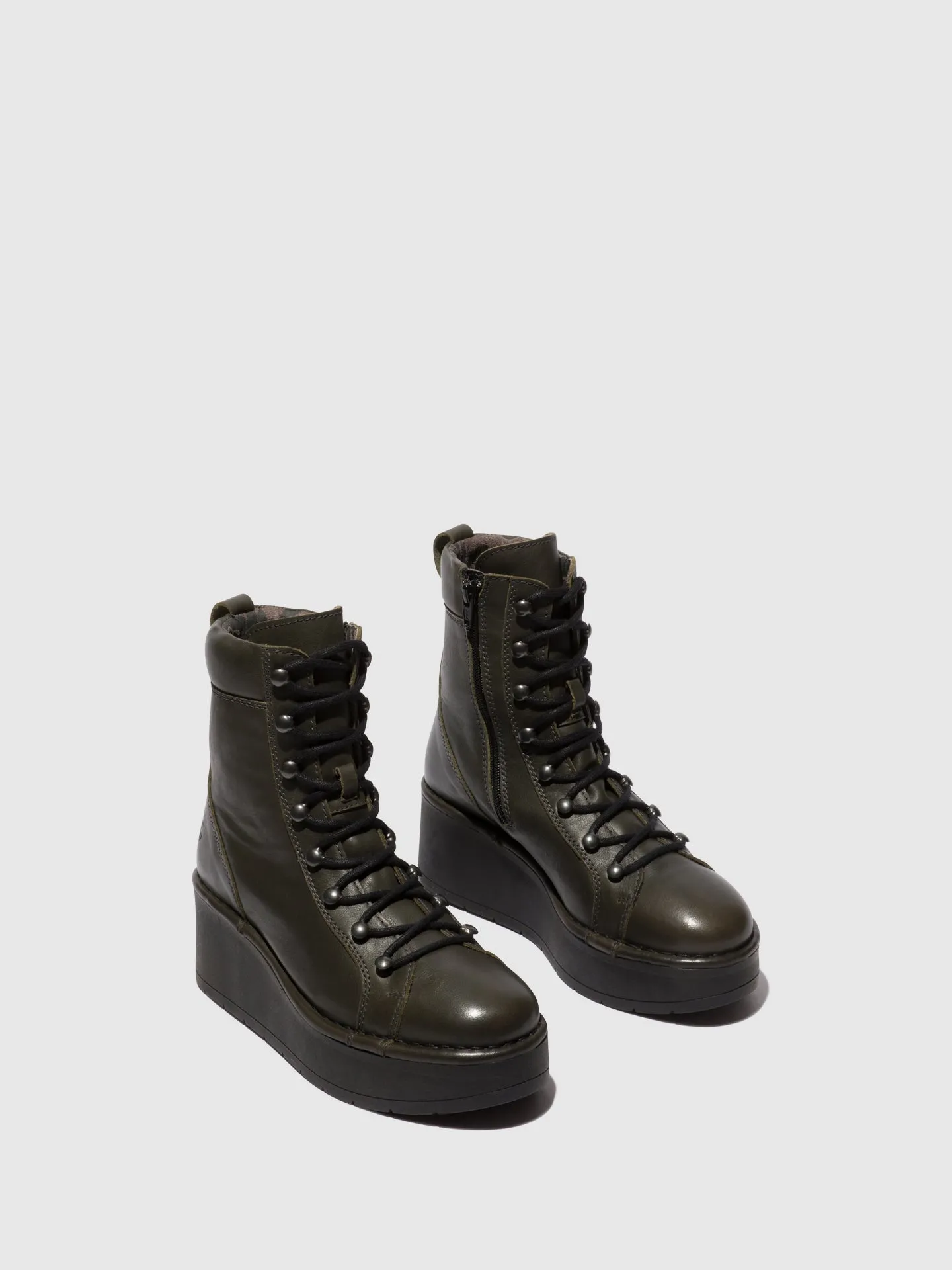 Lace-up Ankle Boots HAND247FLY DK. GREEN