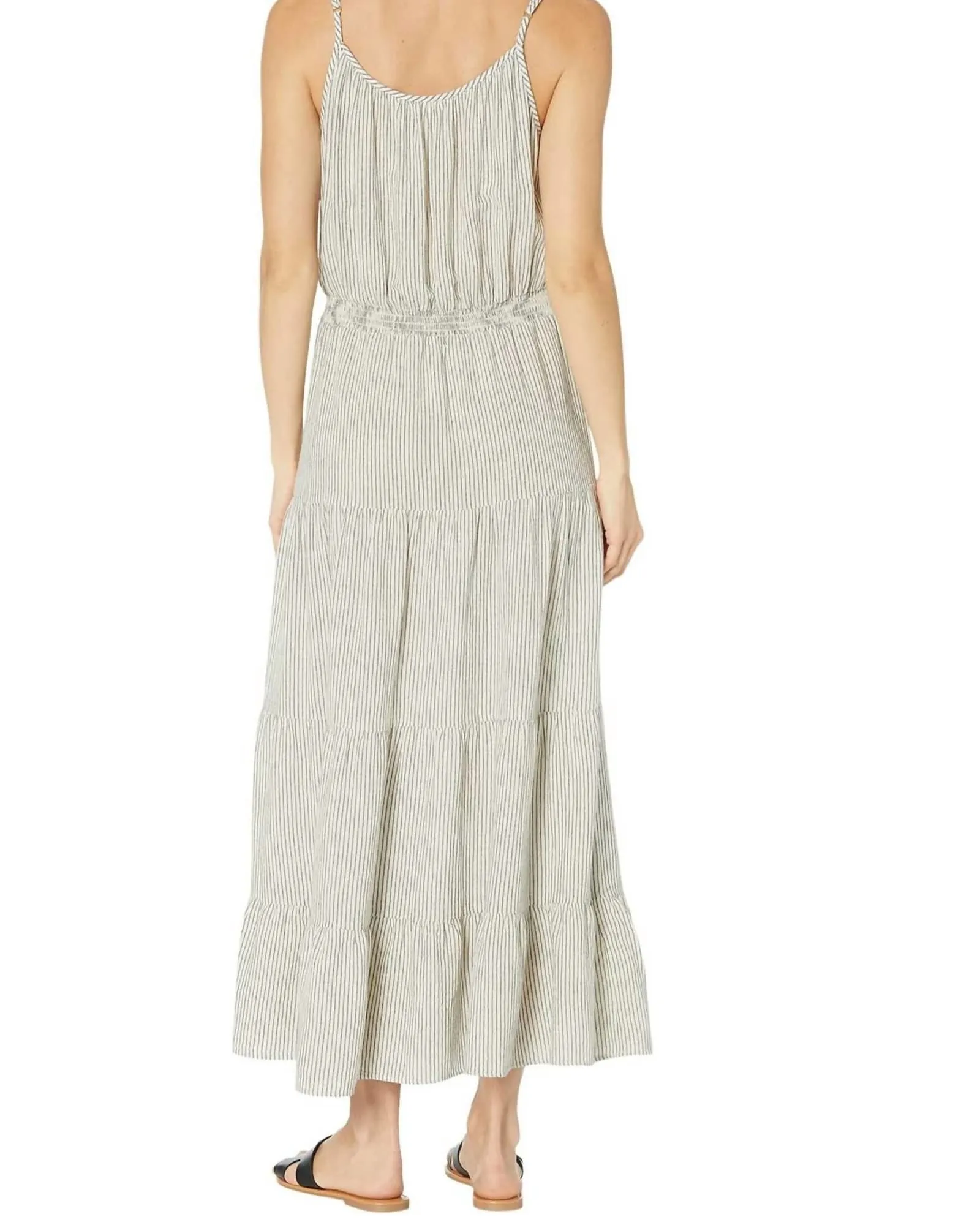 Linen Luna Maxi in Black Stripe | Black Stripe
