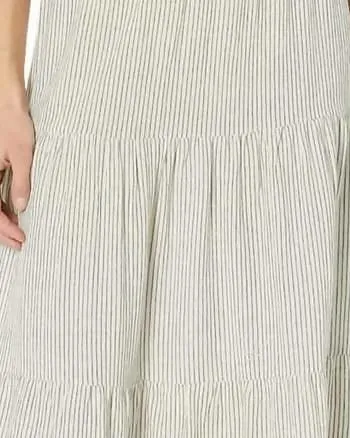 Linen Luna Maxi in Black Stripe | Black Stripe