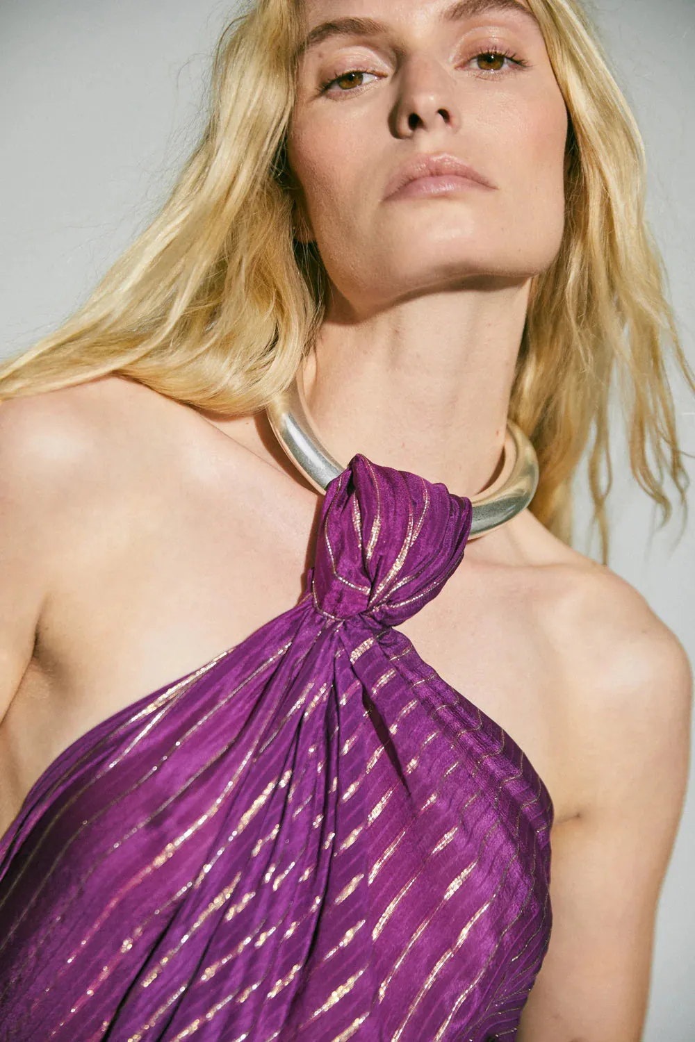 Majestic Power Silk & Lurex Dress