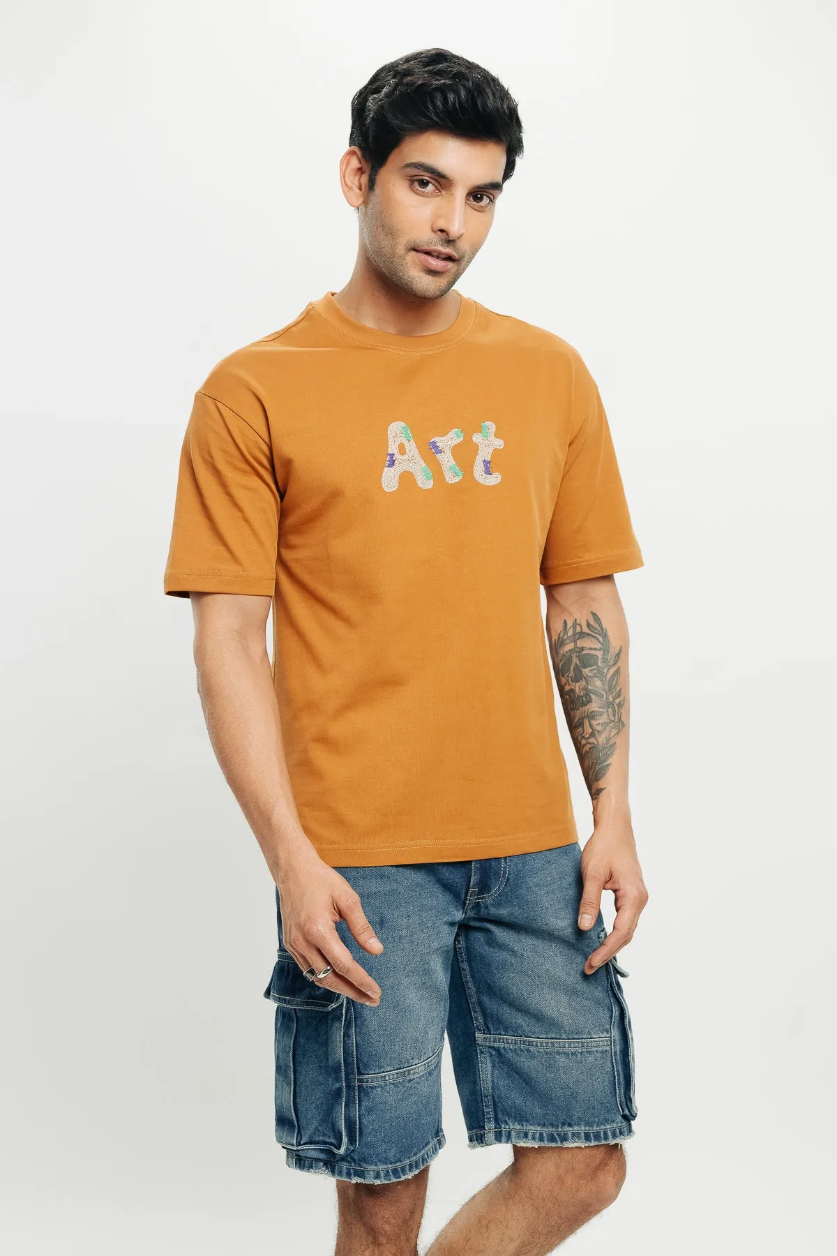 Men's Brown Art Tee